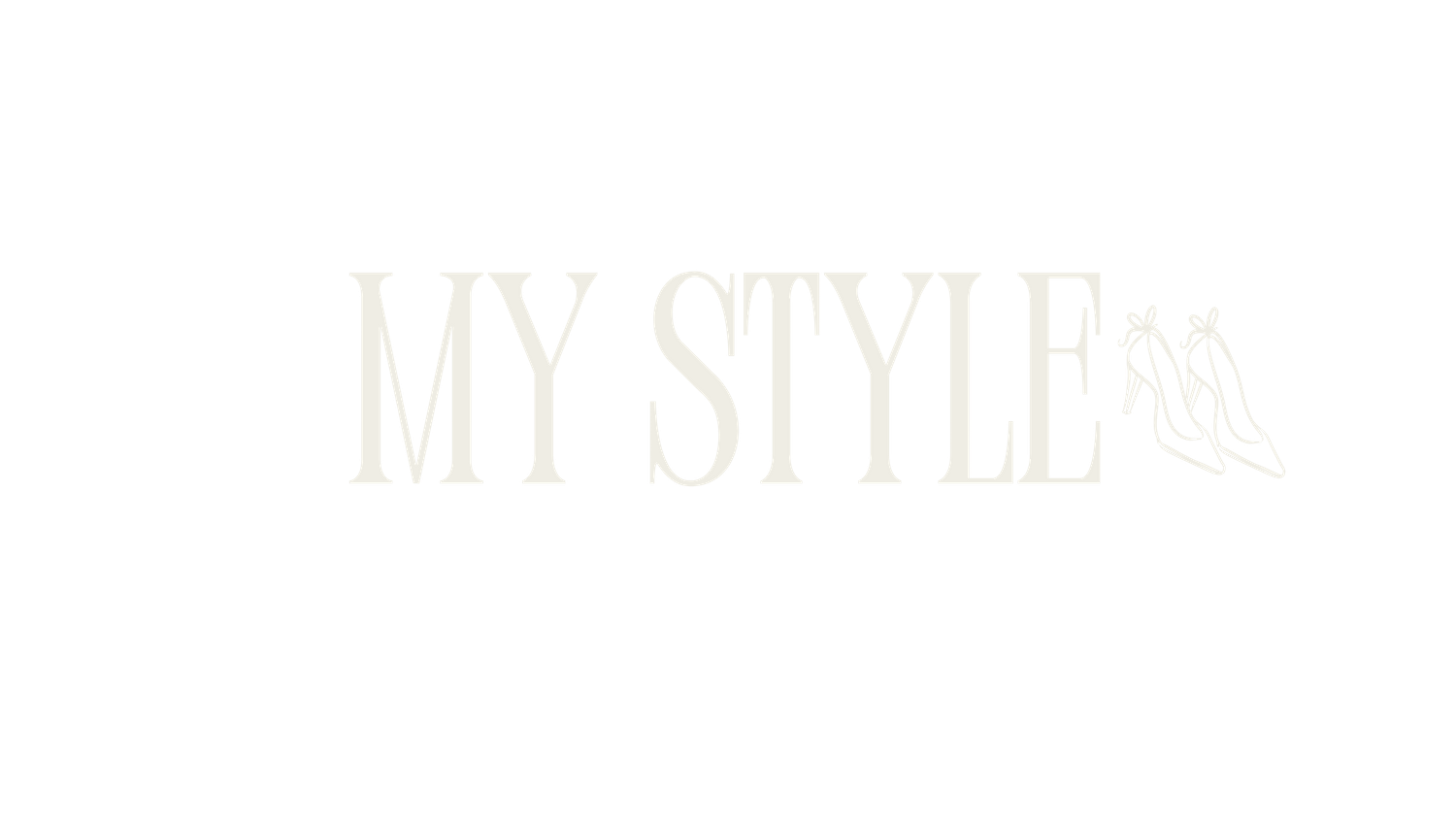 White text reading MY STYLE with shoe icons on black background.