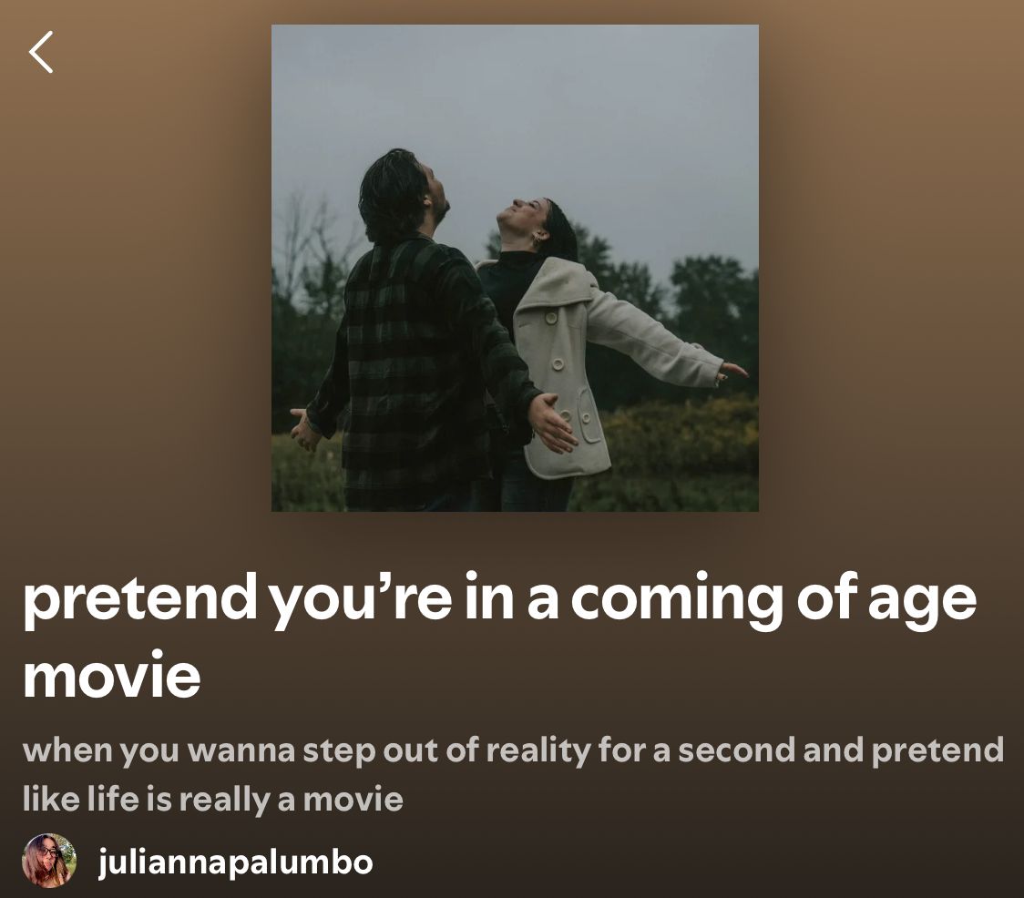 Two people in casual wear posing outdoors in a cinematic coming-of-age movie style.