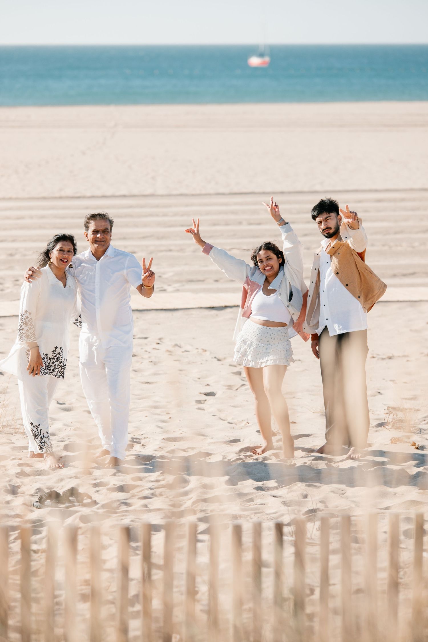 Friends celebrating birthday on the beach