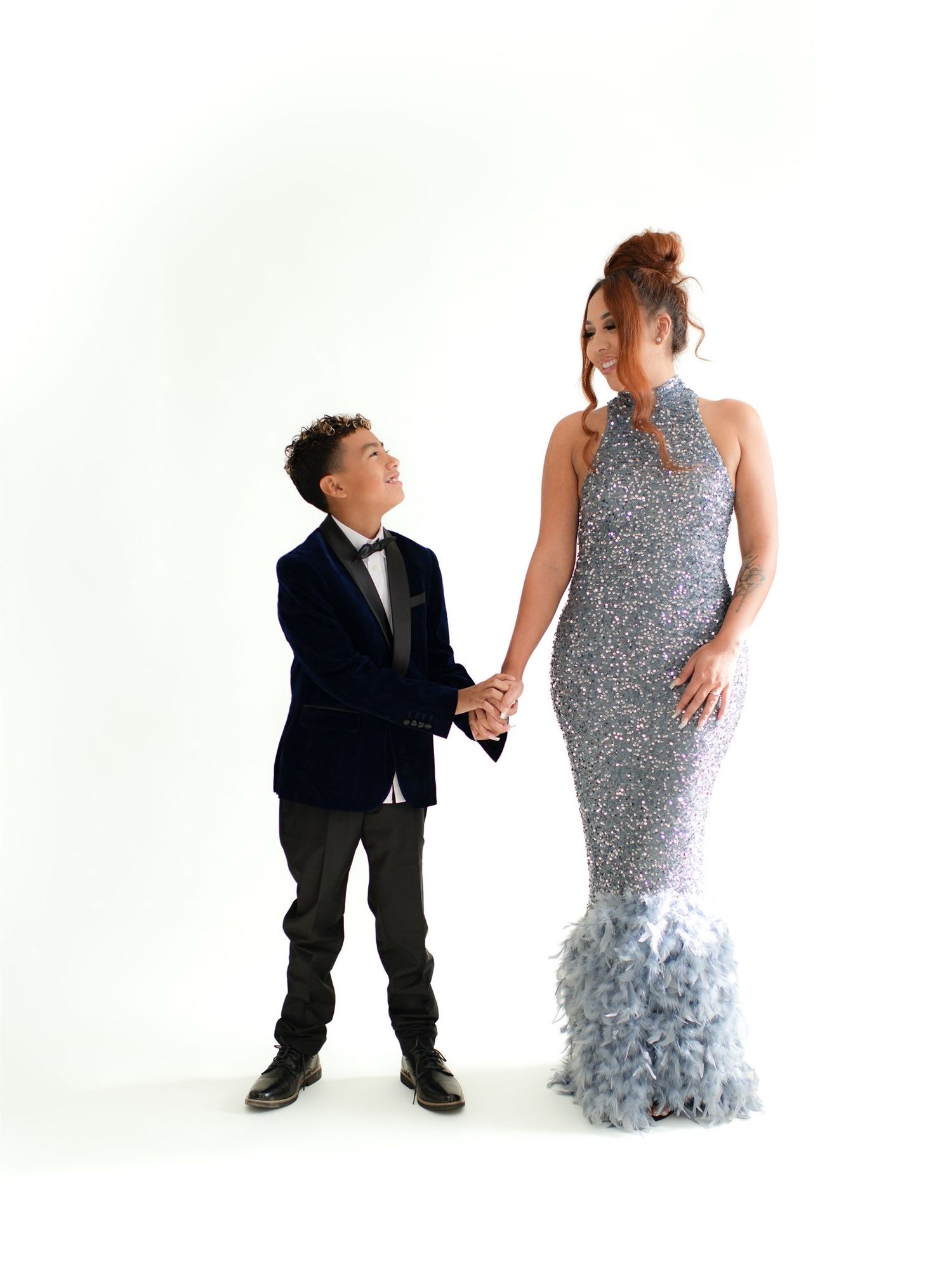 STUDIO SESSION OF MOM AND SON IN CLOVIS, CALIFORNIA