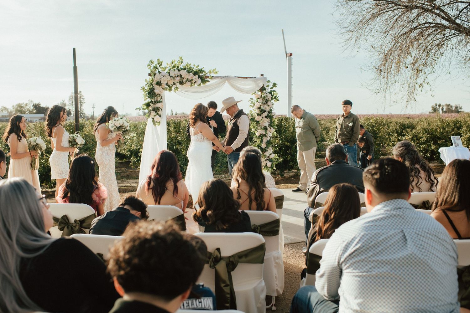ceremony wedding in reedley, California.