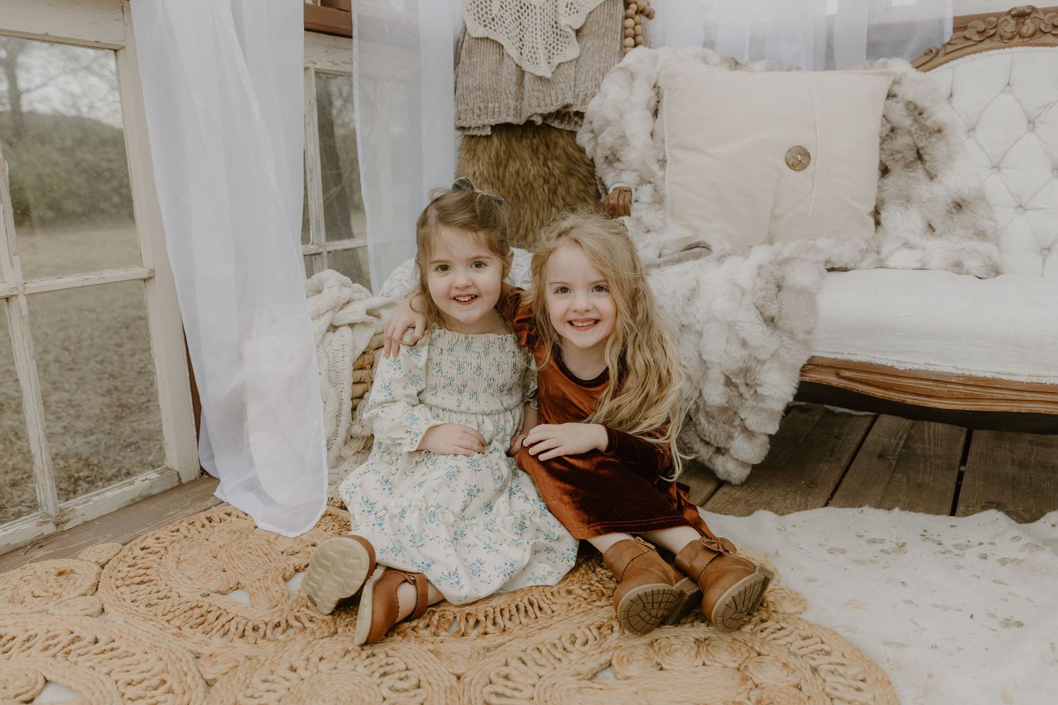 A series of candid lifestyle photos showing people in casual indoor settings with warm, neutral tones and natural lighting.