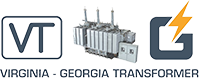 Detailed schematic diagram showing electrical transformer connection symbols with lightning bolt and equipment components.