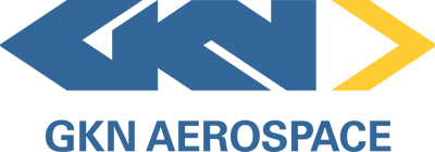 Sleek Boeing 787 aircraft wing with GKN Aerospace company logo displayed against blue background.