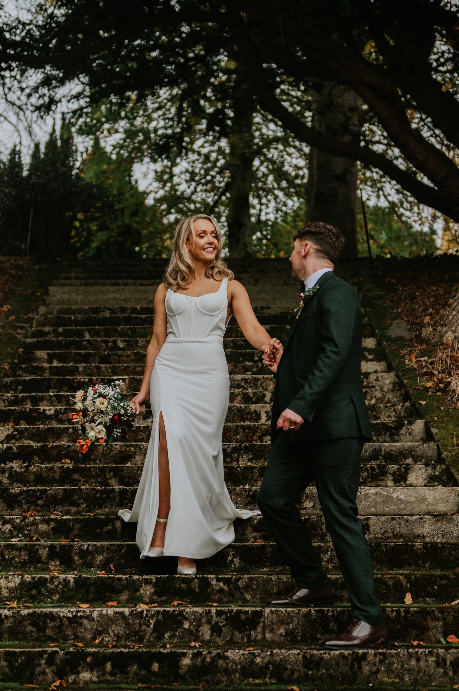 Drenagh Estate wedding, couple photo Moon Garden