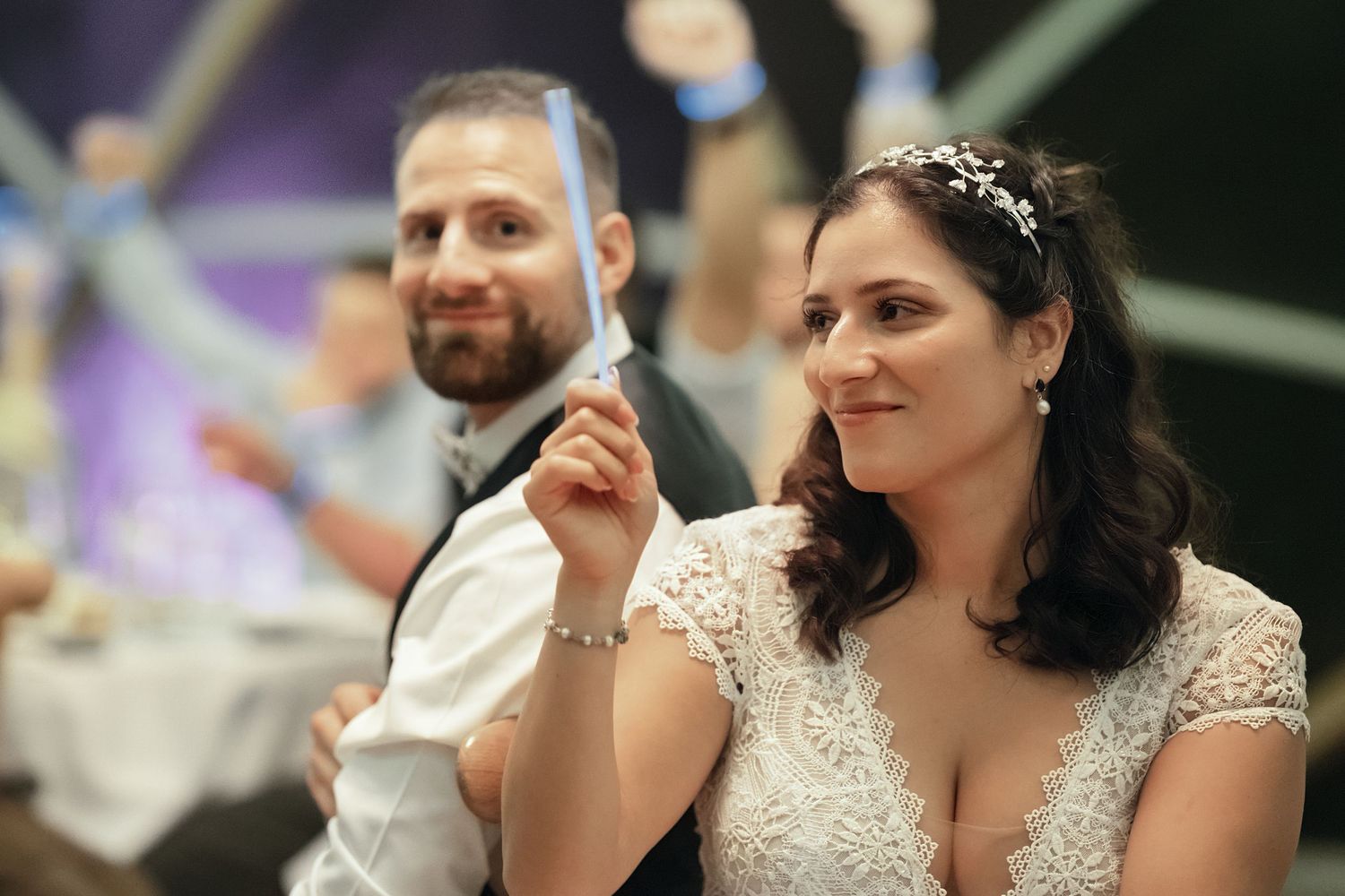 Portrait de couple photographié lors d'un mariage