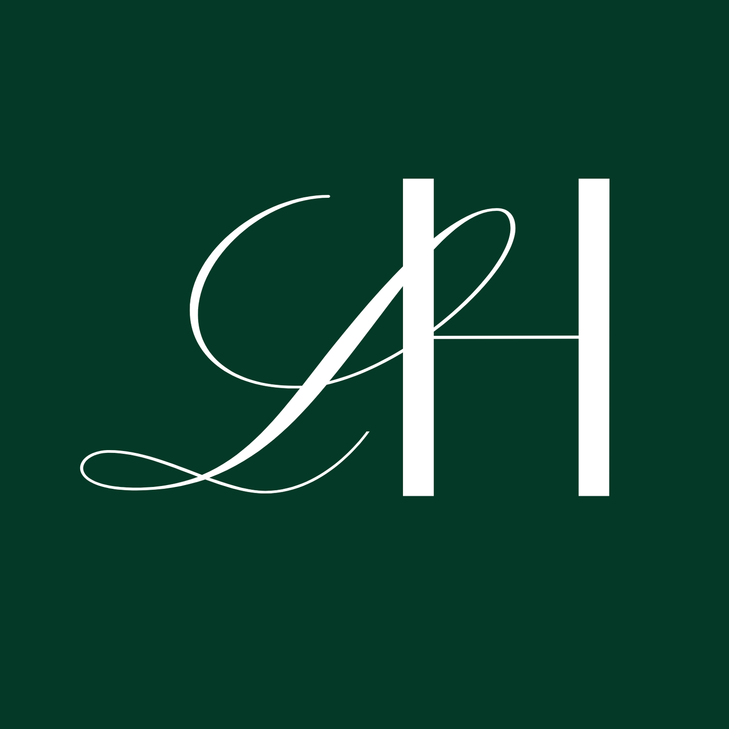 Elegant script text design in dark green showing a stylized heading.