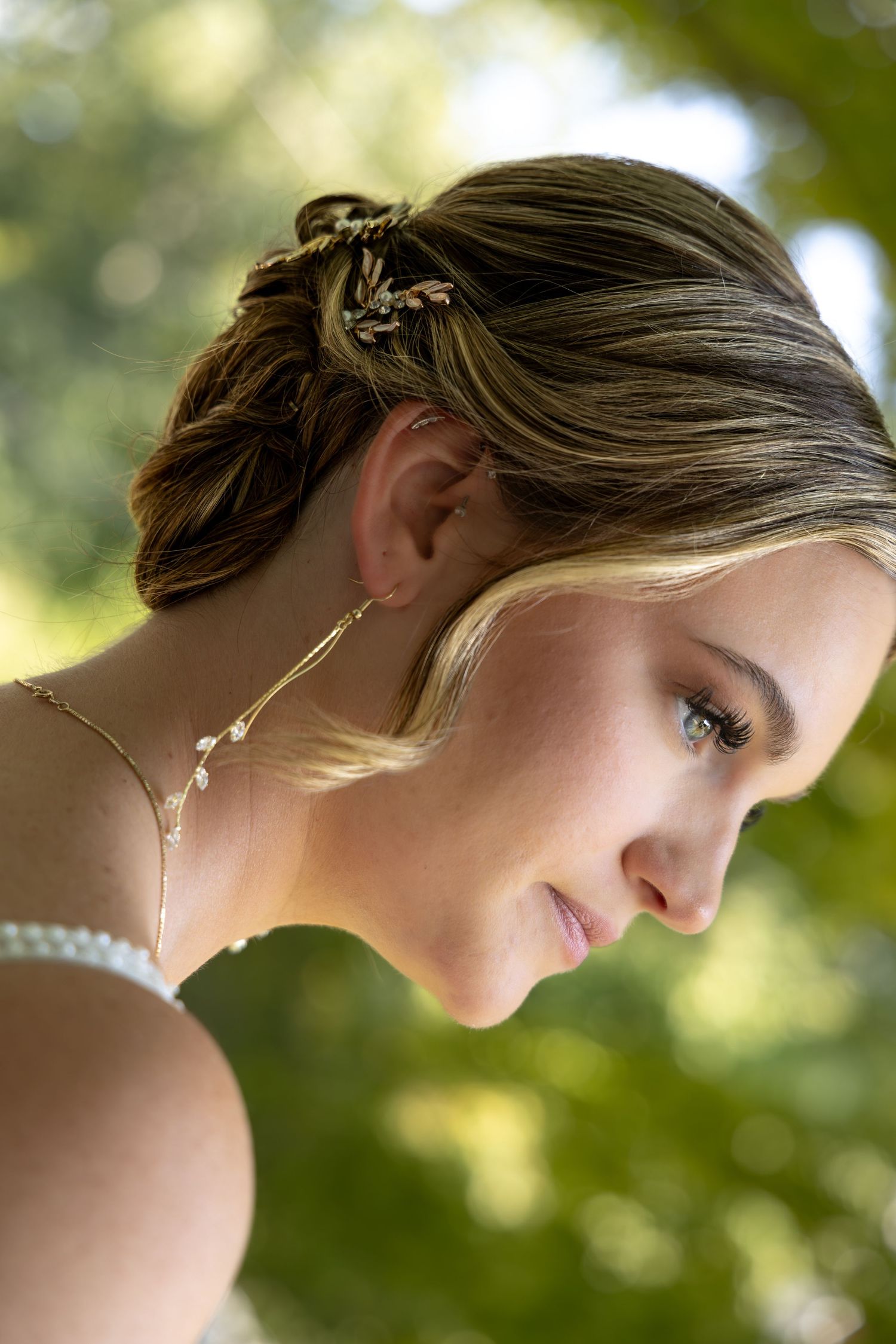 Bride in soft natural light, captured as romantic wedding photography by Katelyn Lucas Photography.
