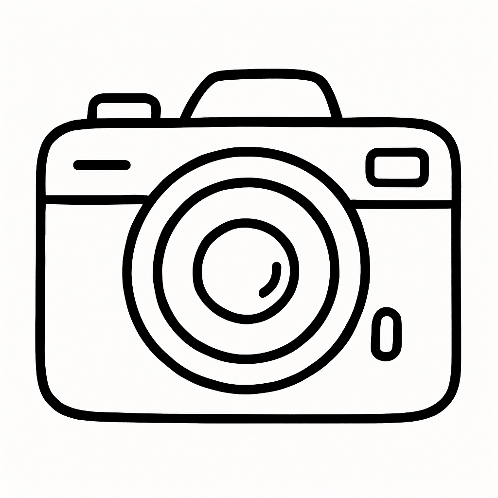 AI generated image of a camera outline for use on the Chris Fragiskatos photography website specializing in personal branding and headshots