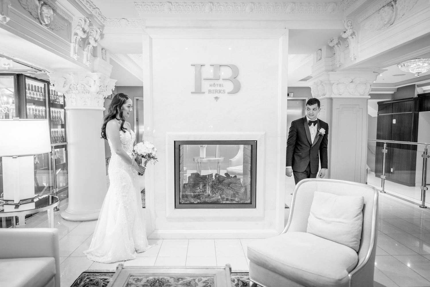 The first time a husband sees his wife in her wedding dress