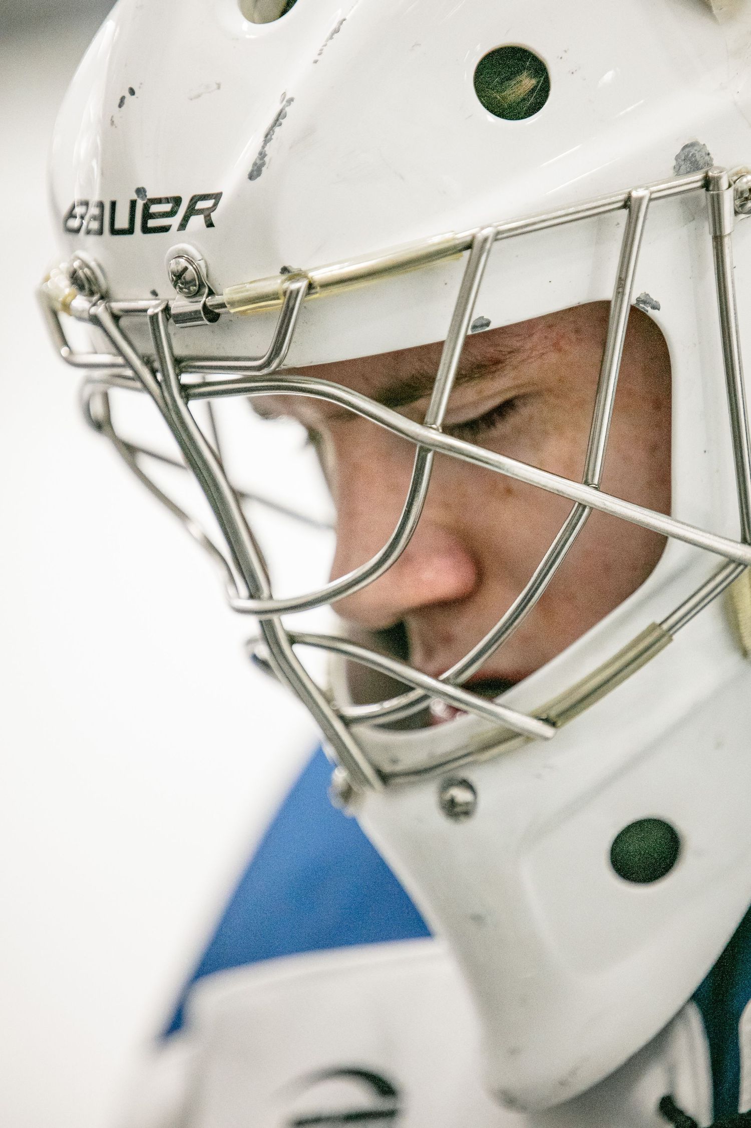 Adam Prokop, West Bend goalie, Hockey Minnesota, Big Lake sports photography.