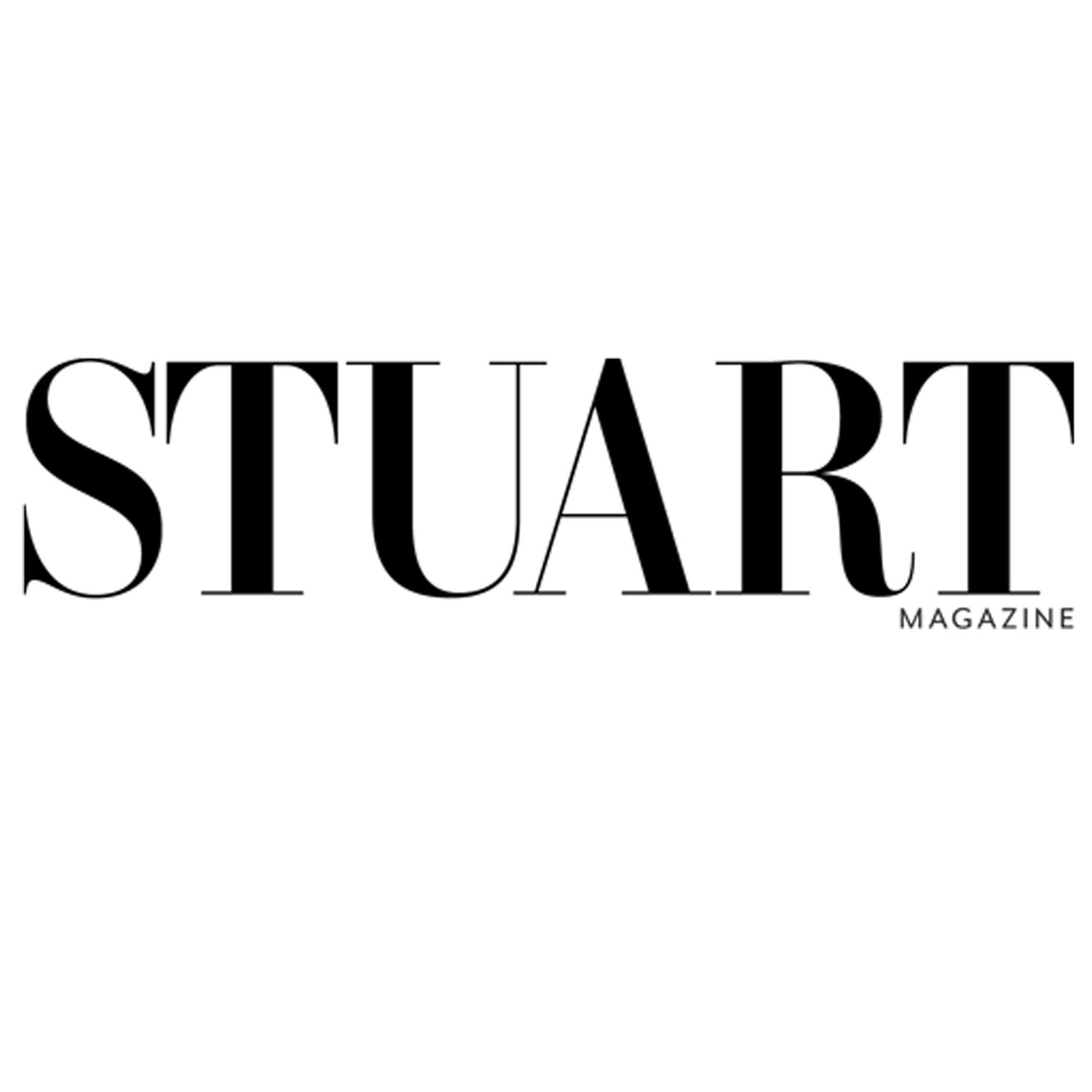 Stuart Magazine logo in elegant black typography against white background.