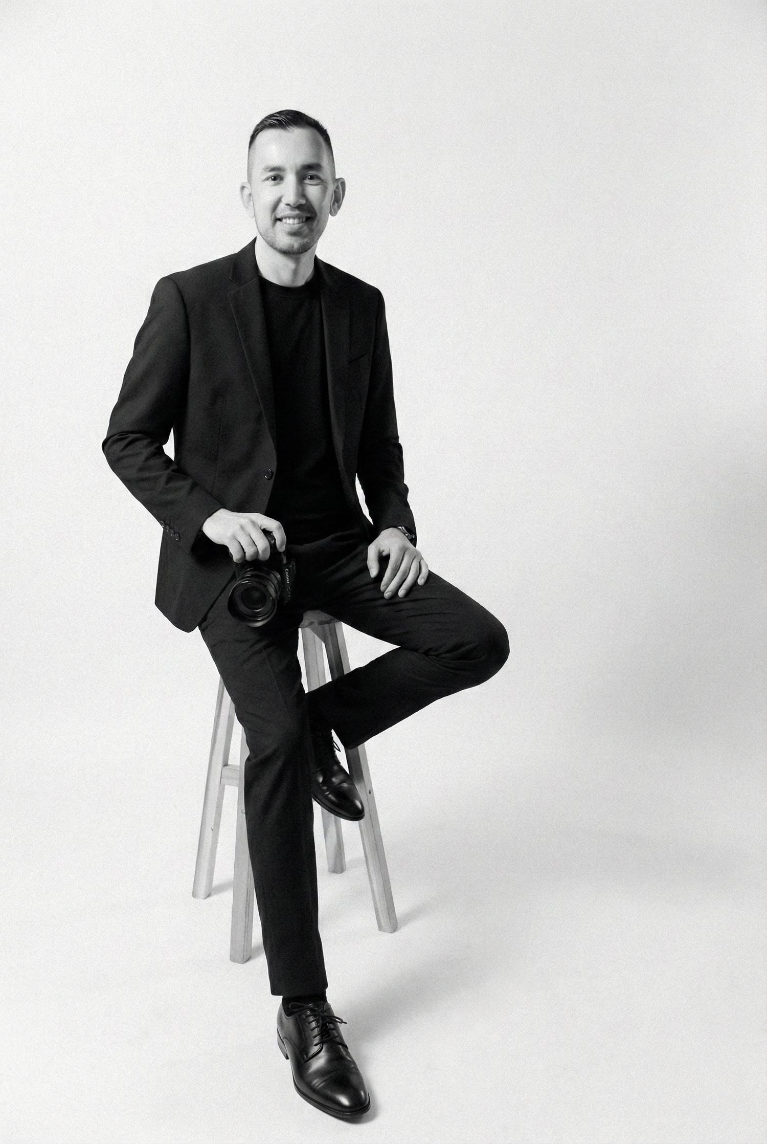 Black and white portrait of a Antonio Matic, wedding photographer in Croatia and Europe