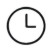Clock time icon with simple line design.