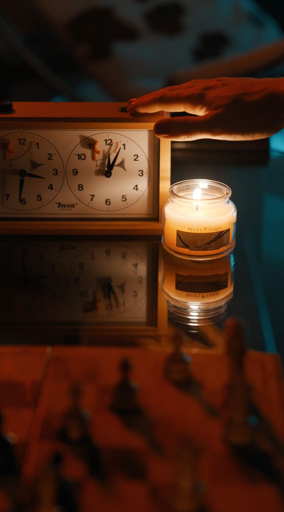 Moody cinematic product reel for Price’s Candles with dramatic lighting