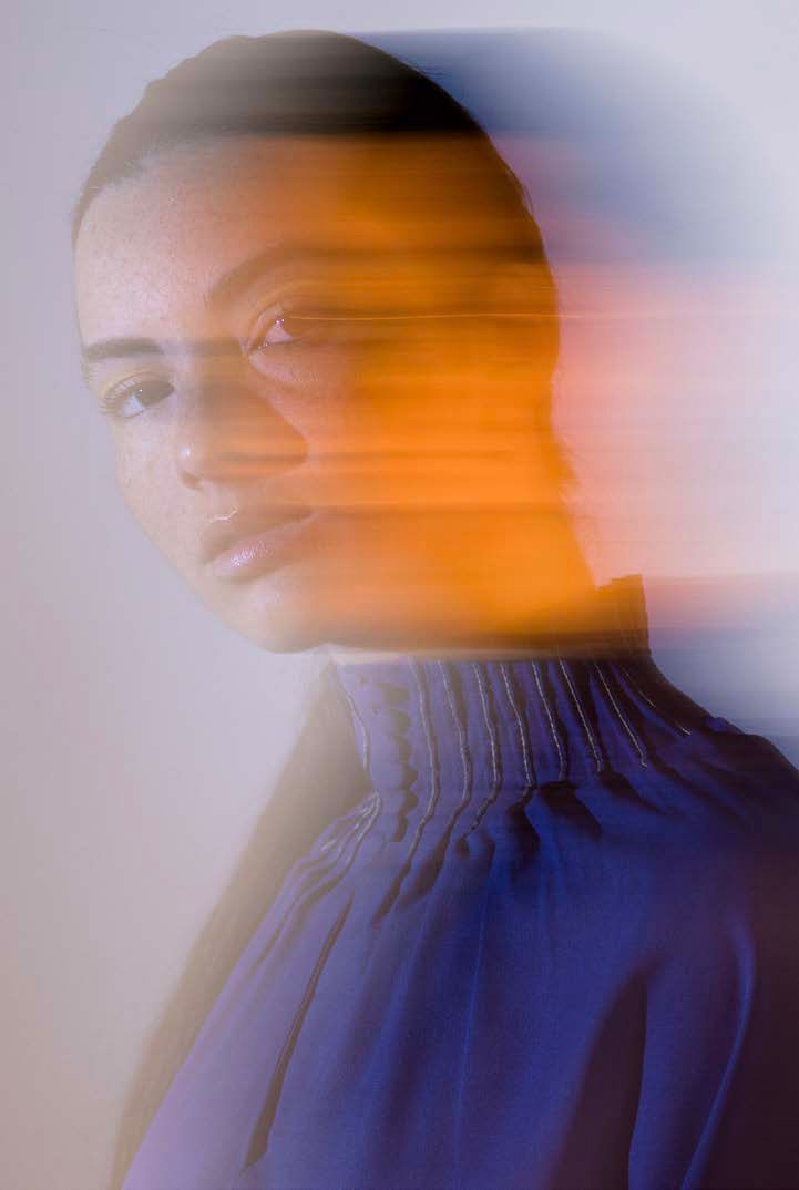 Experimental motion blur portrait photography with artistic aesthetic