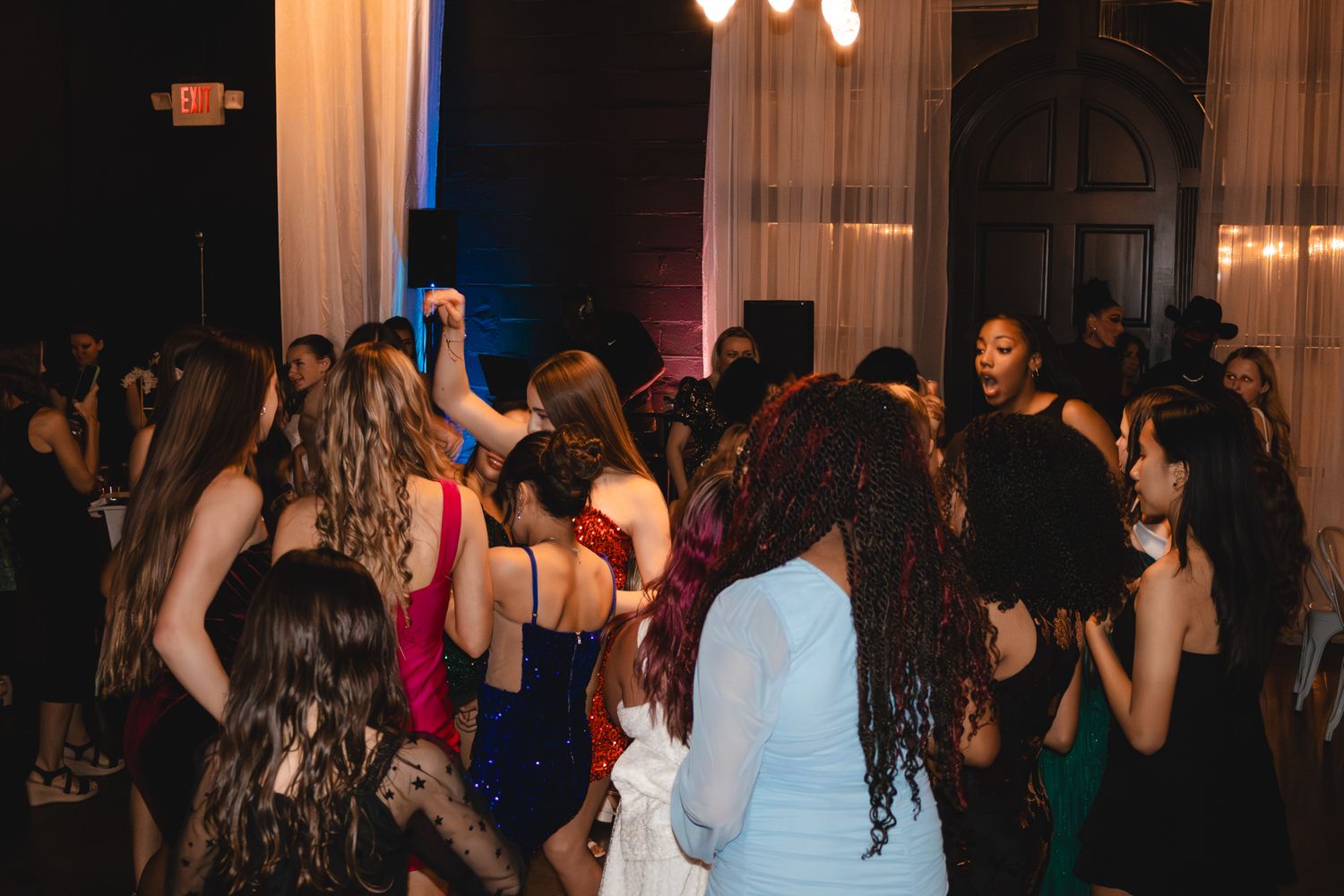 Image of Victoria's School of Dance dancers celebrating at their National Dance Honors Society induction ceremony
