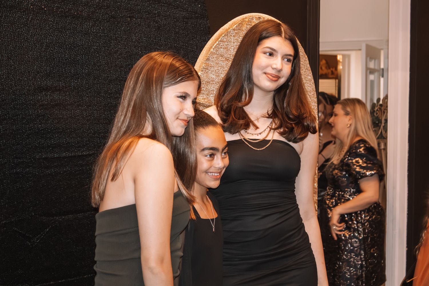 Image of Victoria's School of Dance dancers celebrating at their National Dance Honors Society induction ceremony