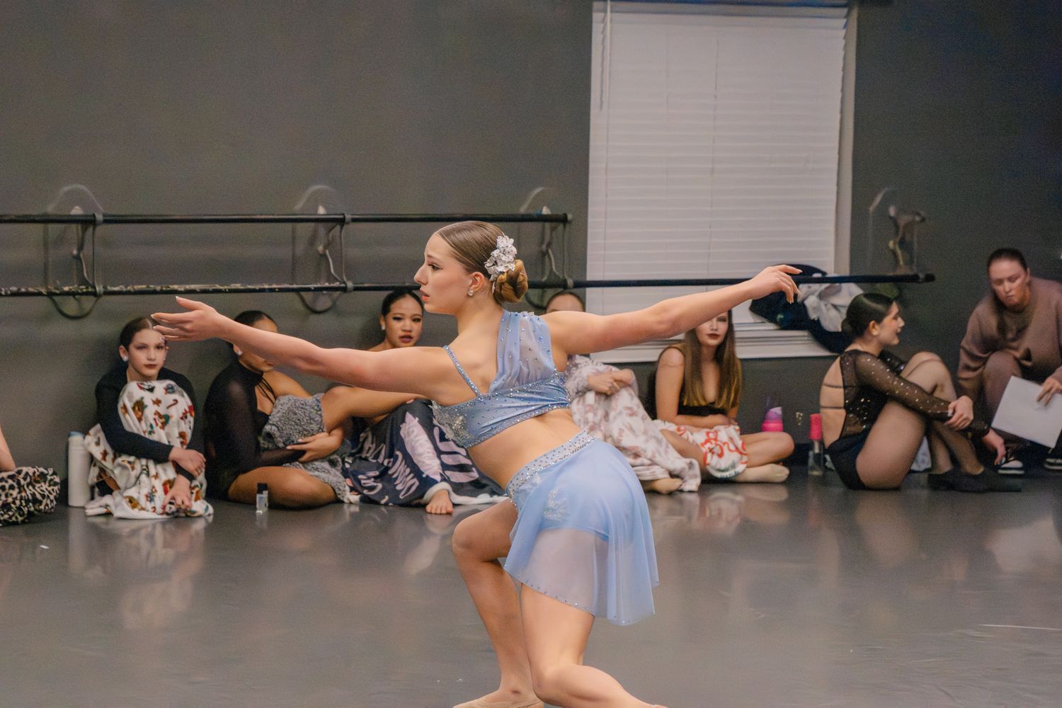 Image of Victoria's School of Dance dancers dancing at their dress rehearsal