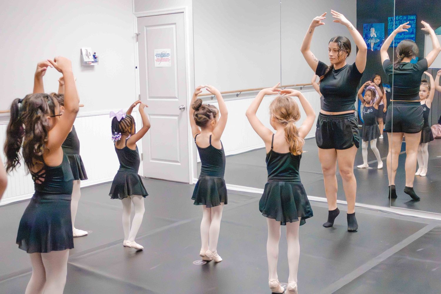 Image of dancers at Amretta's Grand Jete Dance Company dancing in their classes
