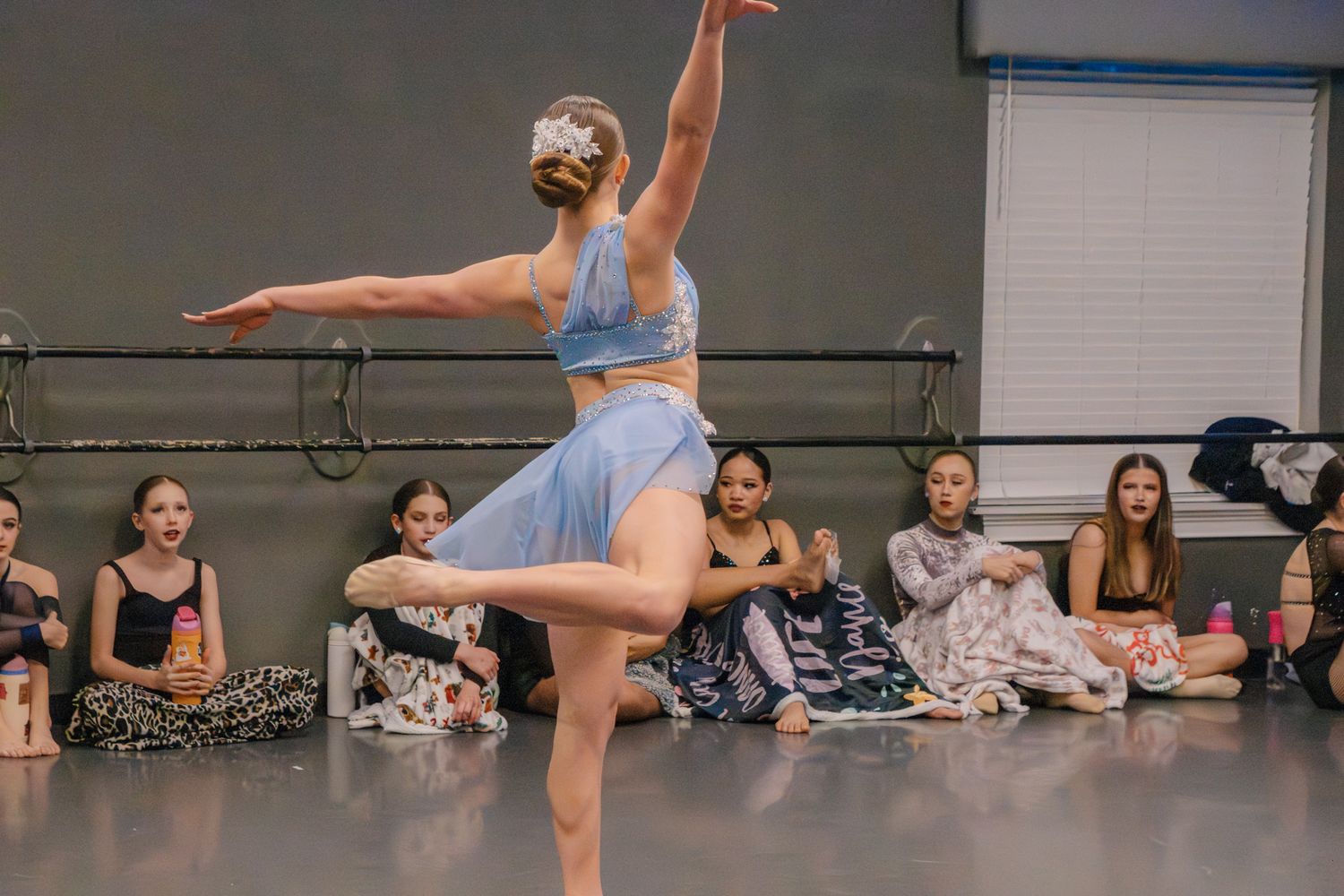 Image of Victoria's School of Dance dancers dancing at their dress rehearsal