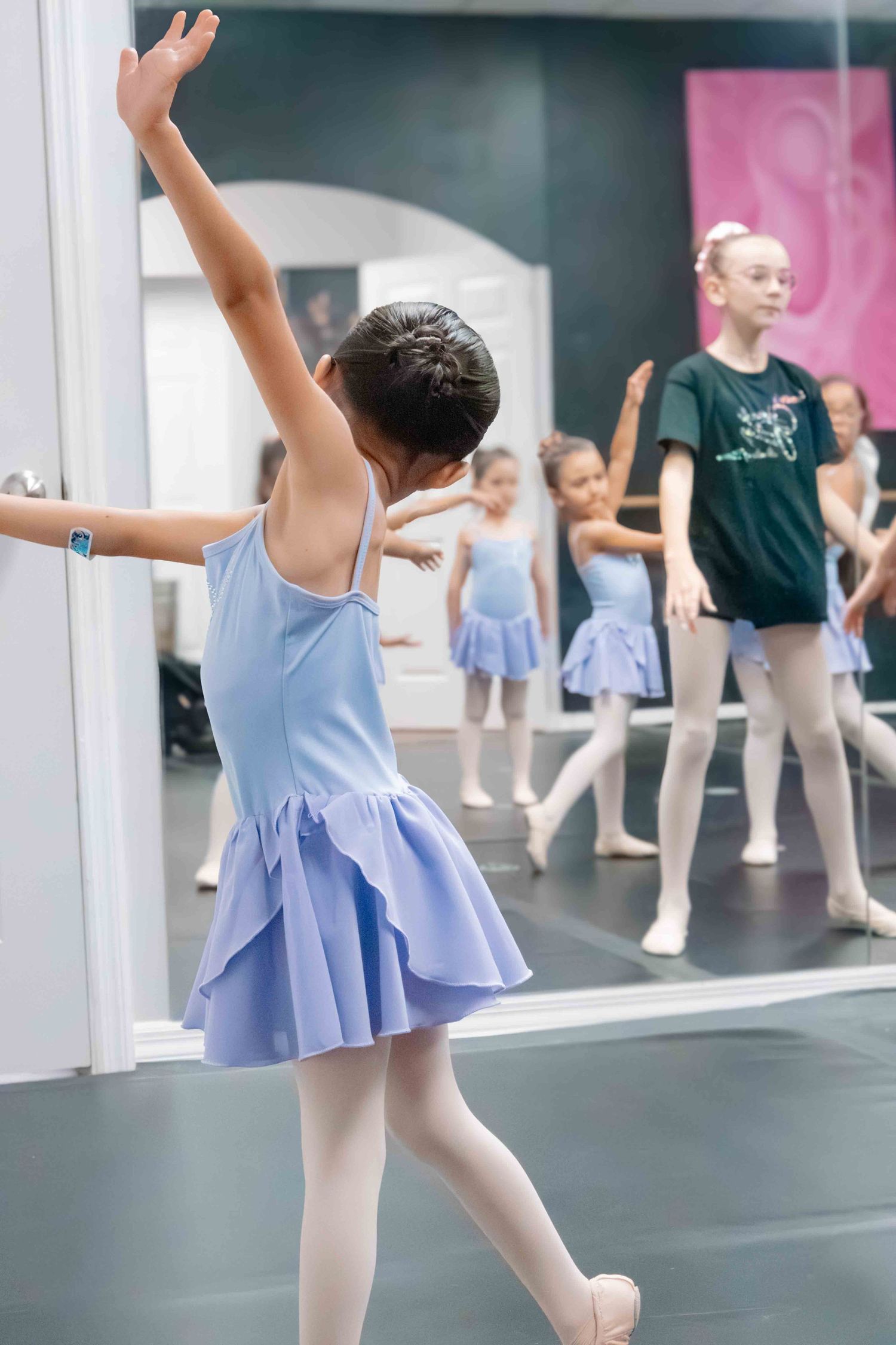 Image of dancers at Amretta's Grand Jete Dance Company dancing in their classes
