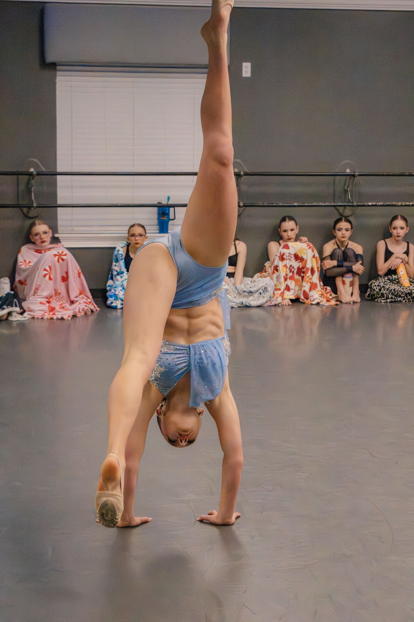 Image of Victoria's School of Dance dancers dancing at their dress rehearsal