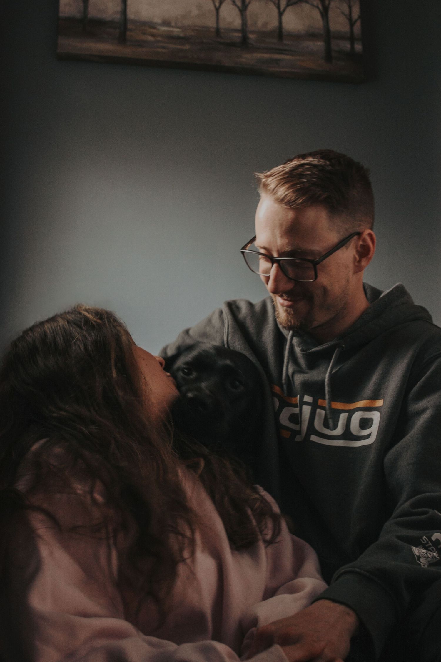 Image from The Carey's cozy at home photoshoot