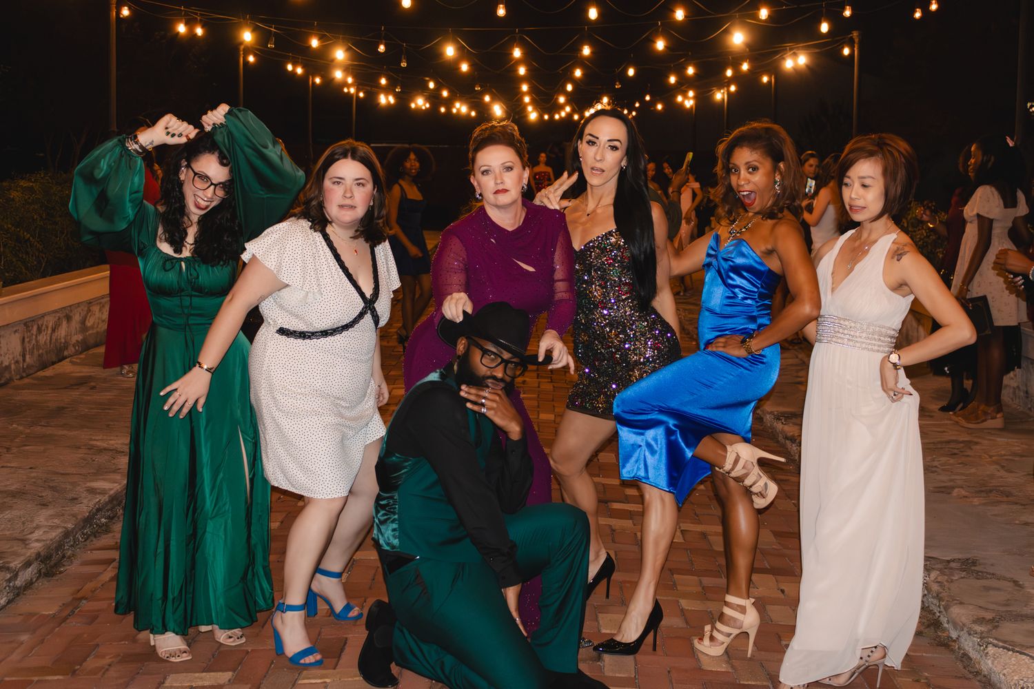 Image of Victoria's School of Dance dancers celebrating at their National Dance Honors Society induction ceremony