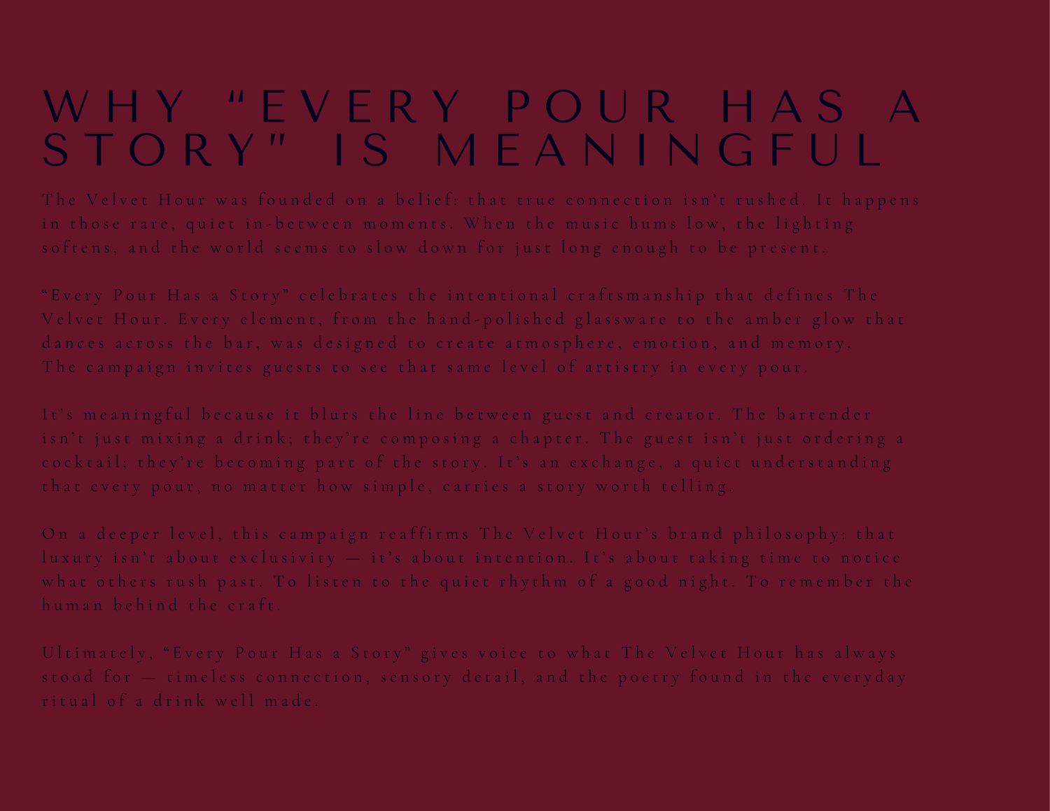 Brand Guidelines created for concept restaurant
