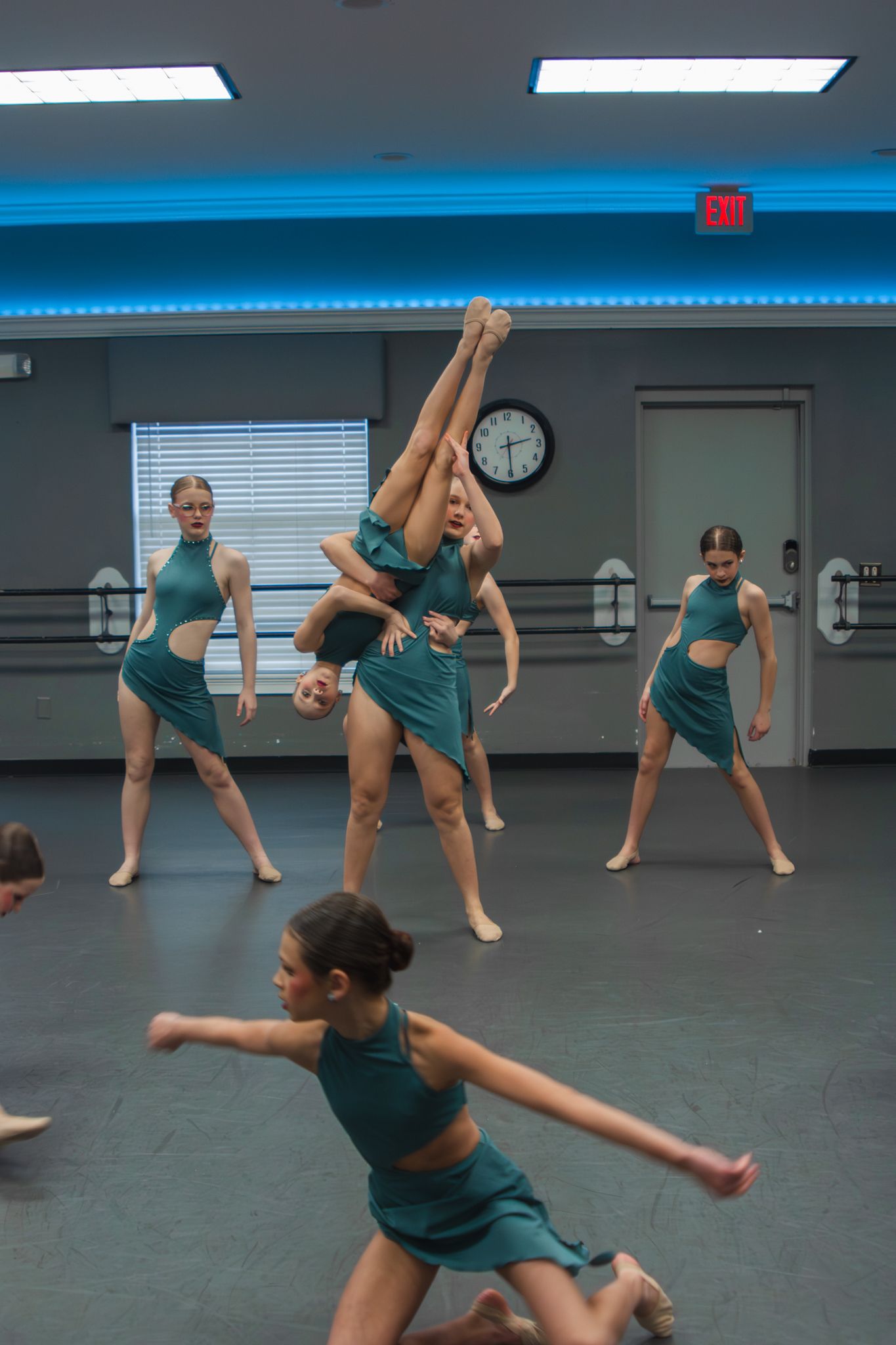 Image of Victoria's School of Dance dancers dancing at their dress rehearsal