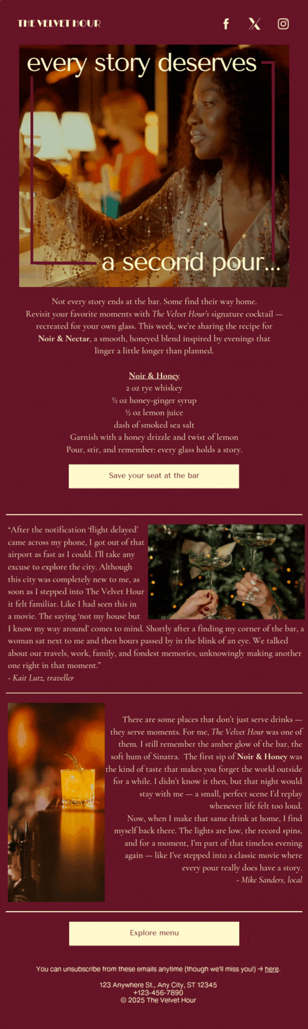 Email created for concept restaurant