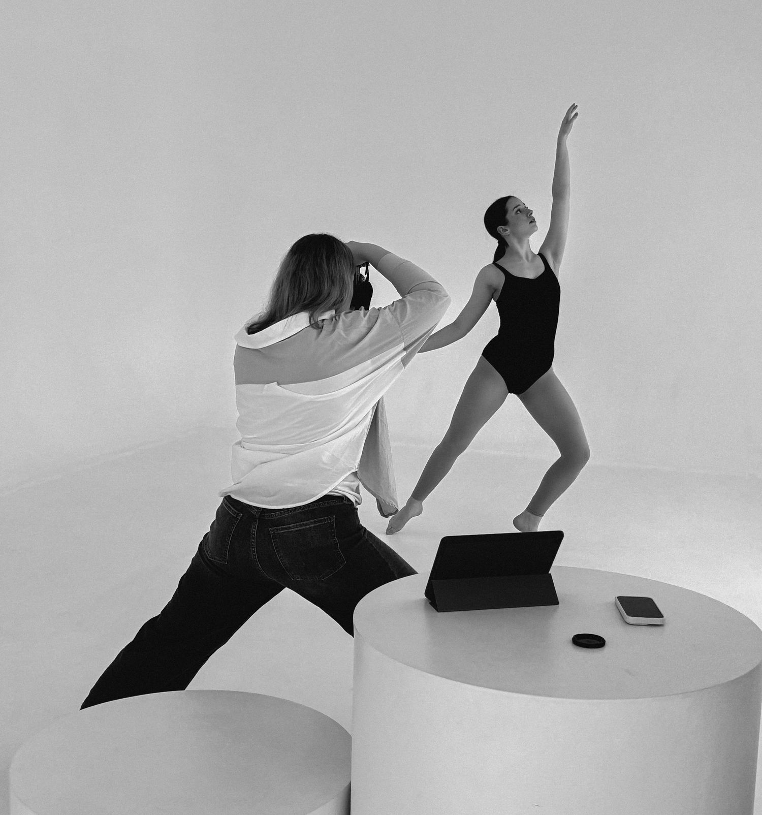 Image of Becka working with dancer