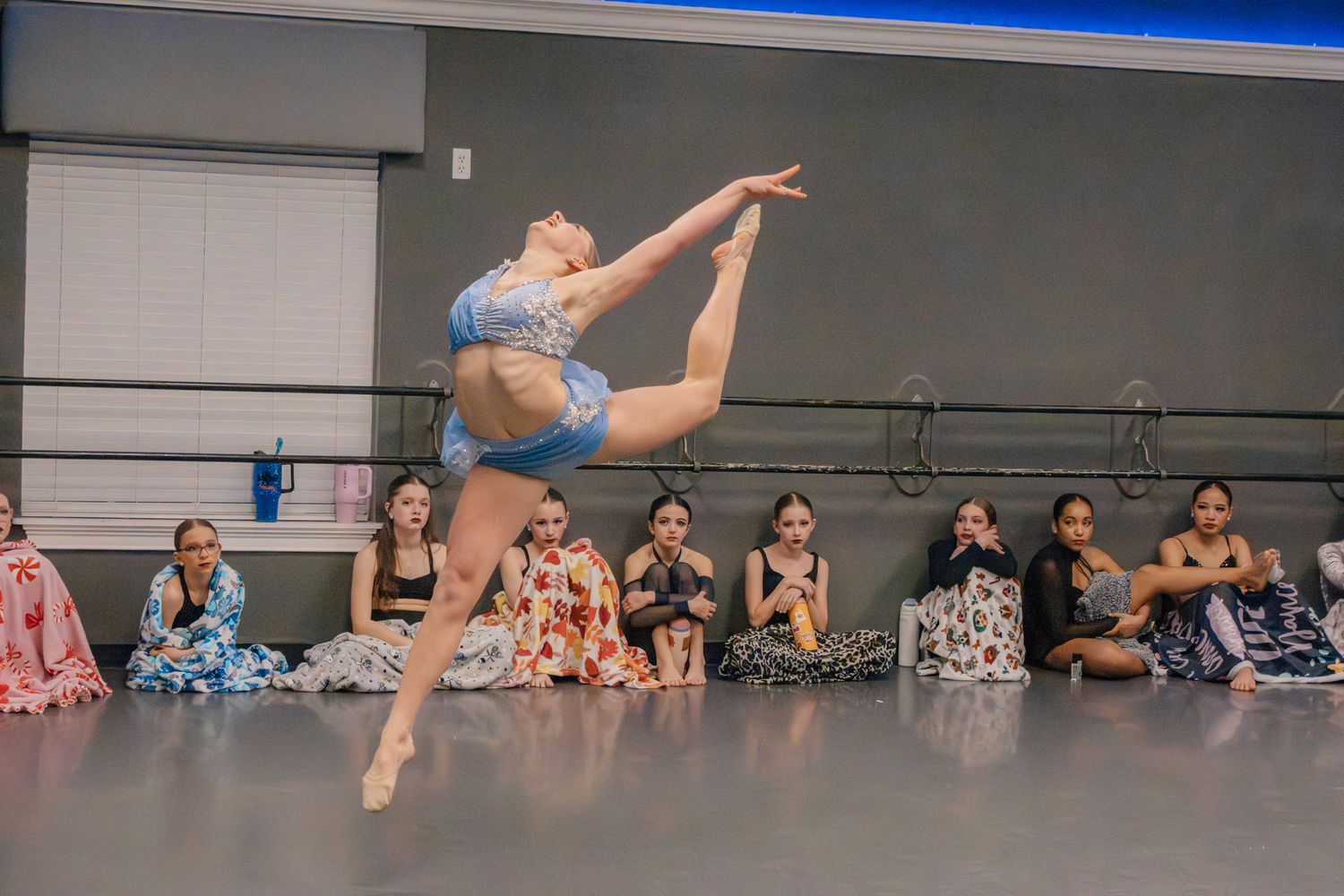 Image of Victoria's School of Dance dancers dancing at their dress rehearsal