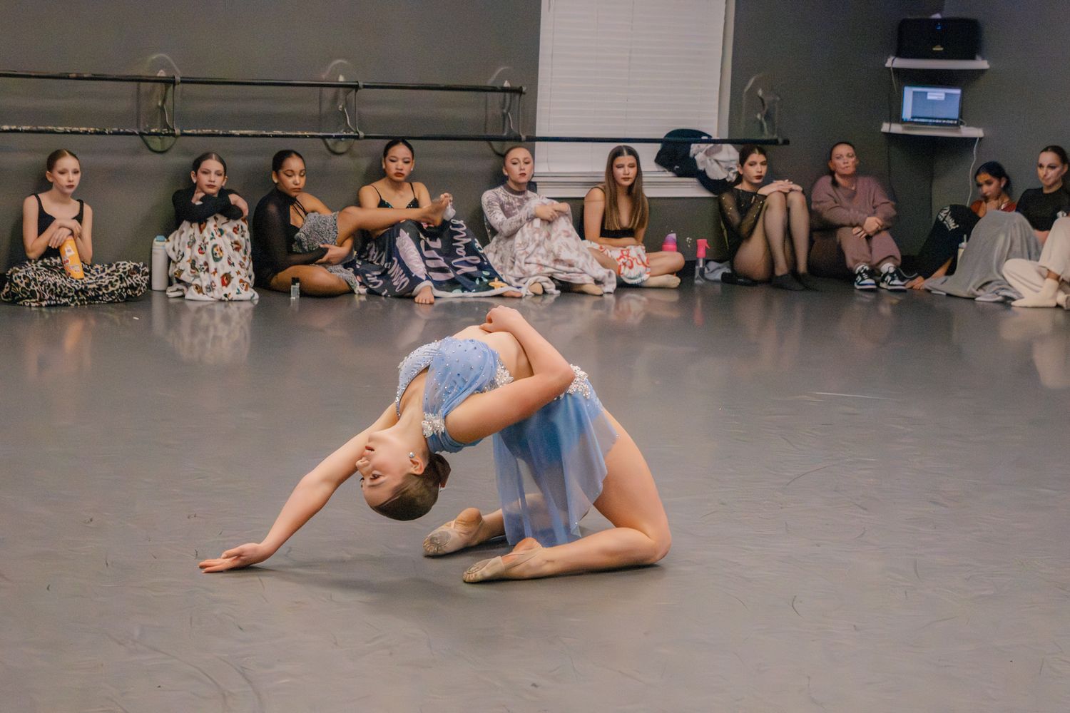 Image of Victoria's School of Dance dancers dancing at their dress rehearsal