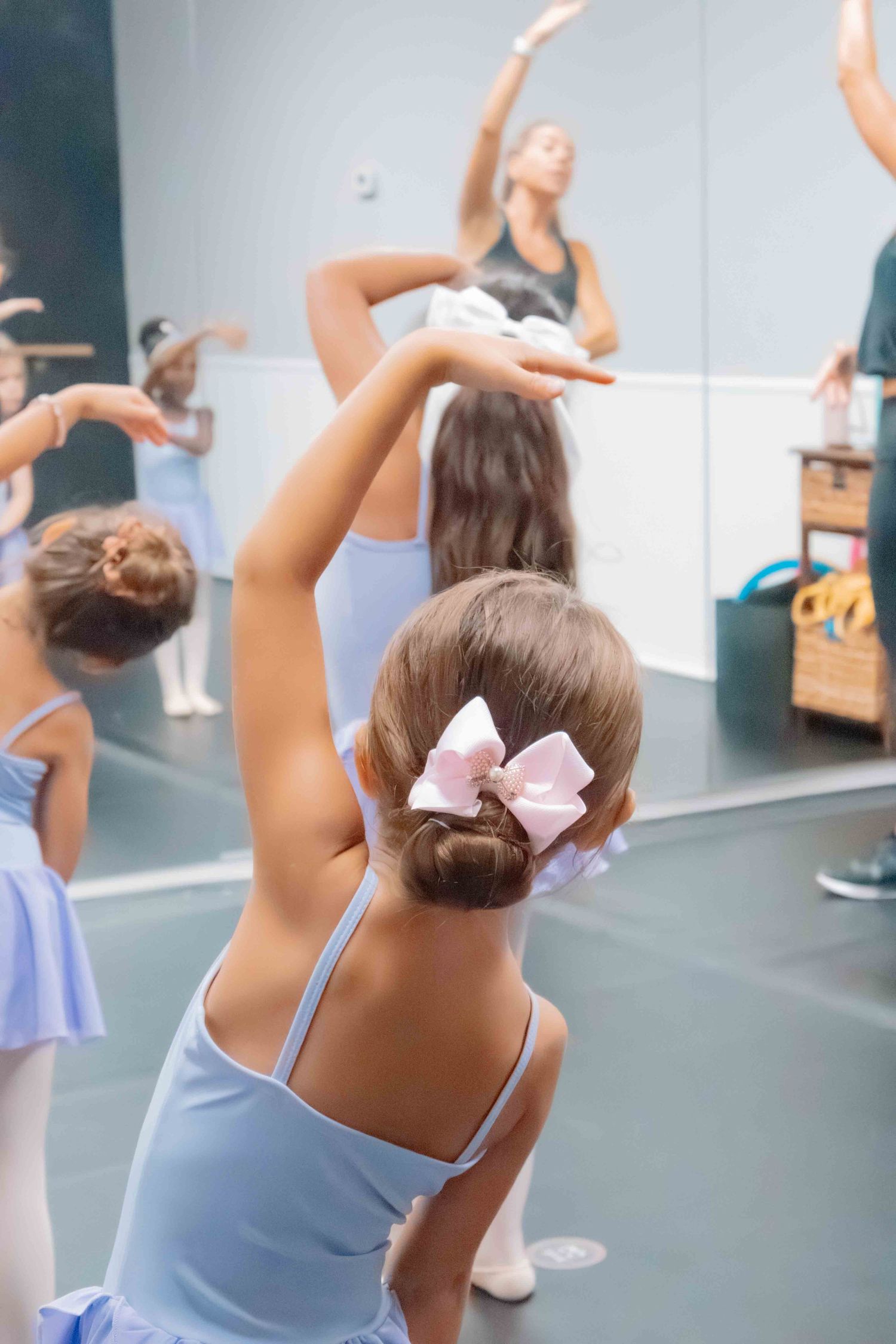 Image of dancers at Amretta's Grand Jete Dance Company dancing in their classes