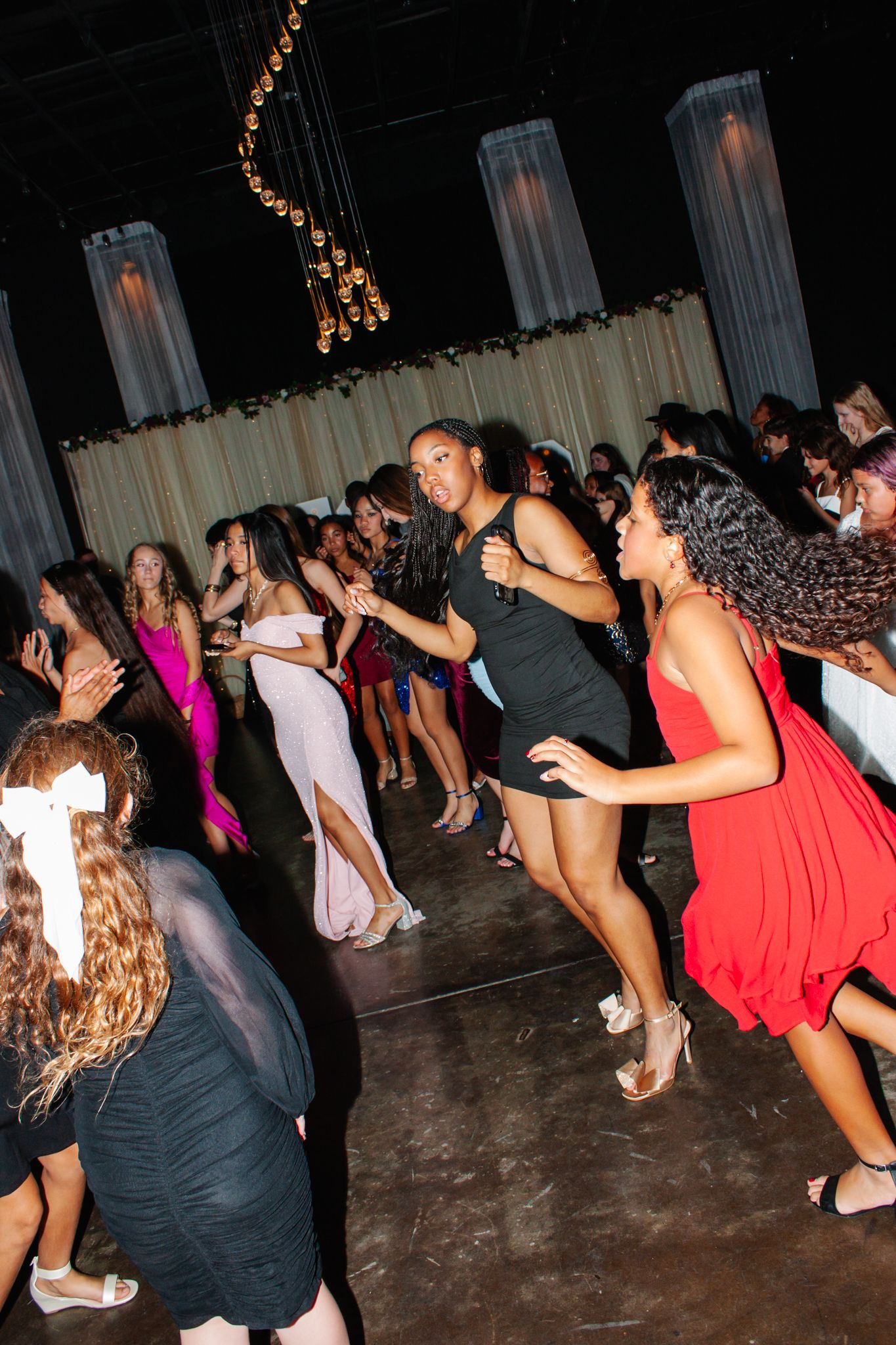 Image of Victoria's School of Dance dancers celebrating at their National Dance Honors Society induction ceremony