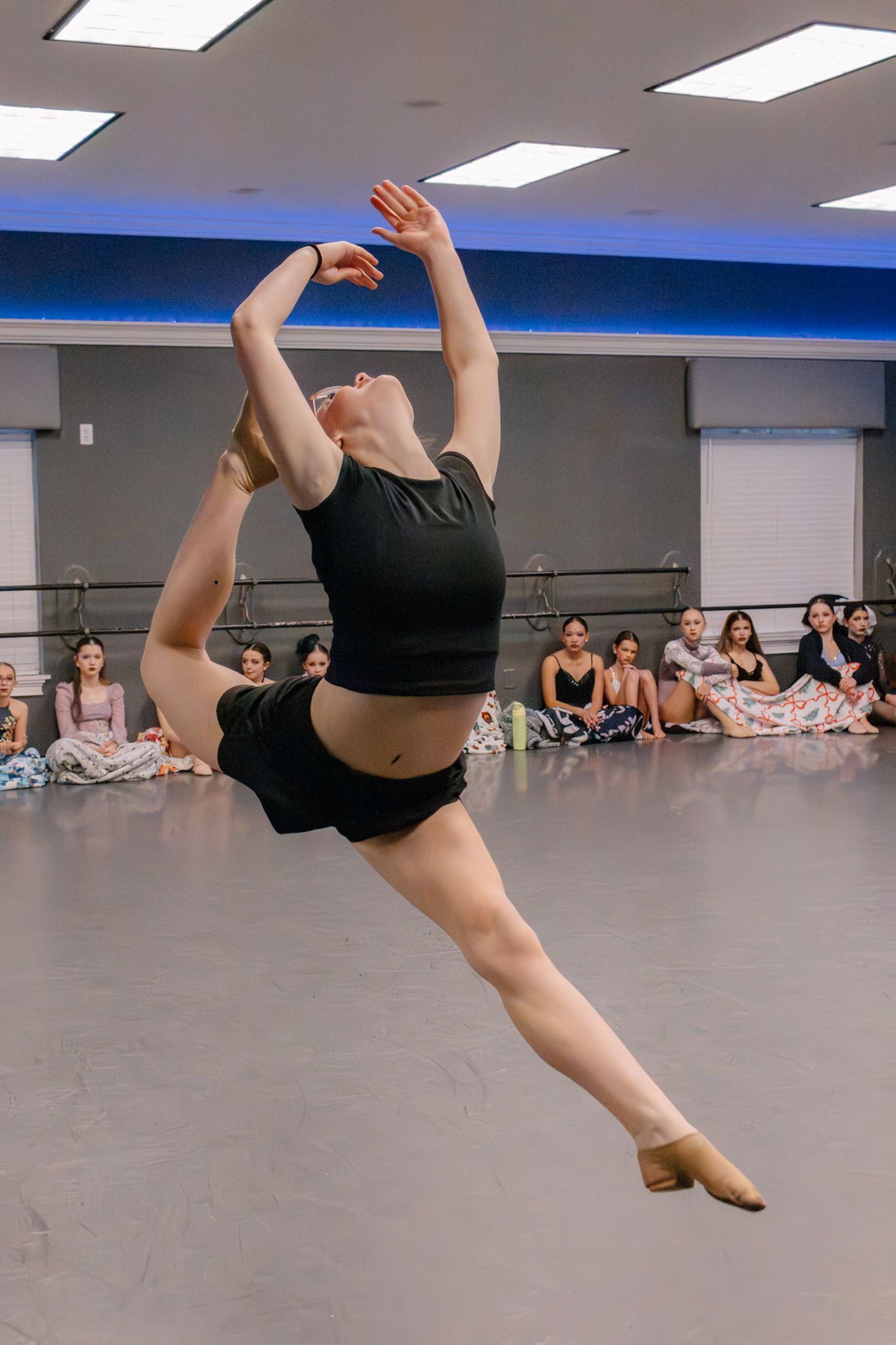 Image of Victoria's School of Dance dancers dancing at their dress rehearsal