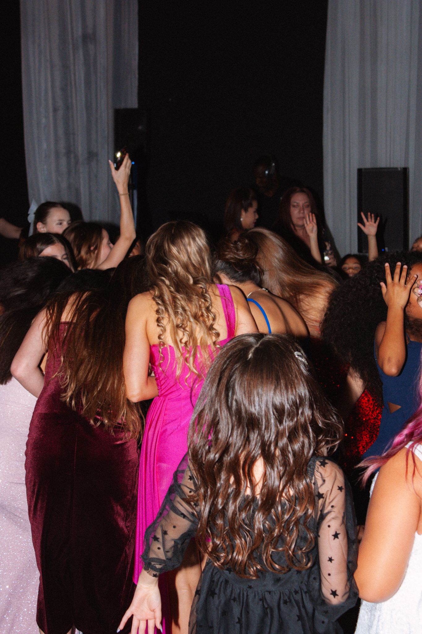Image of Victoria's School of Dance dancers celebrating at their National Dance Honors Society induction ceremony