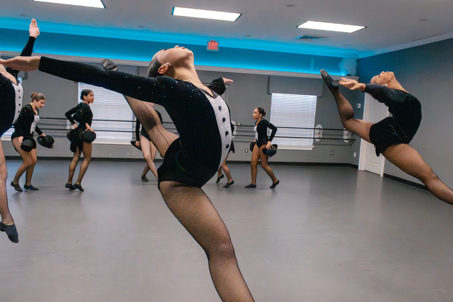 Image of Victoria's School of Dance dancers dancing at their dress rehearsal