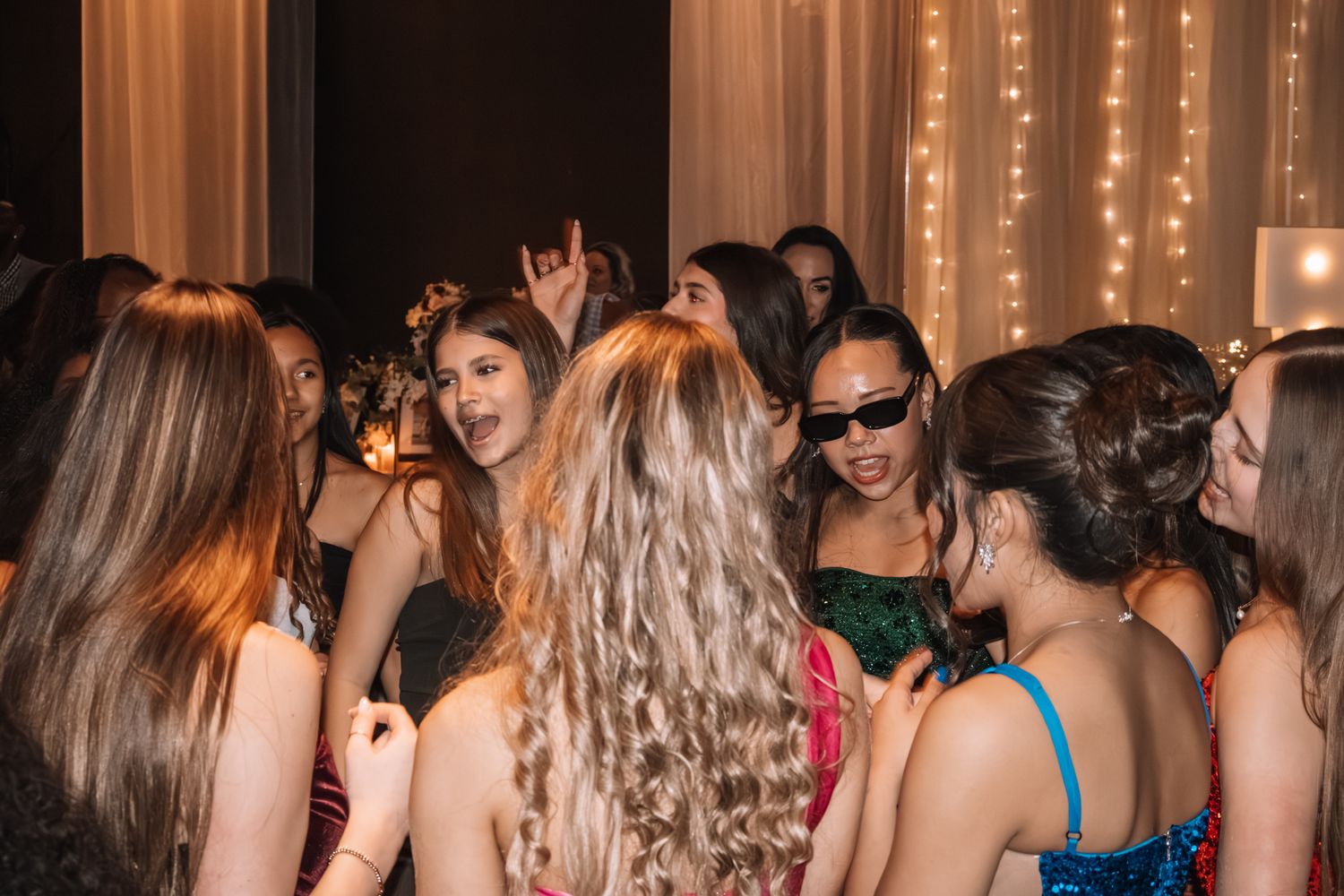 Image of Victoria's School of Dance dancers celebrating at their National Dance Honors Society induction ceremony