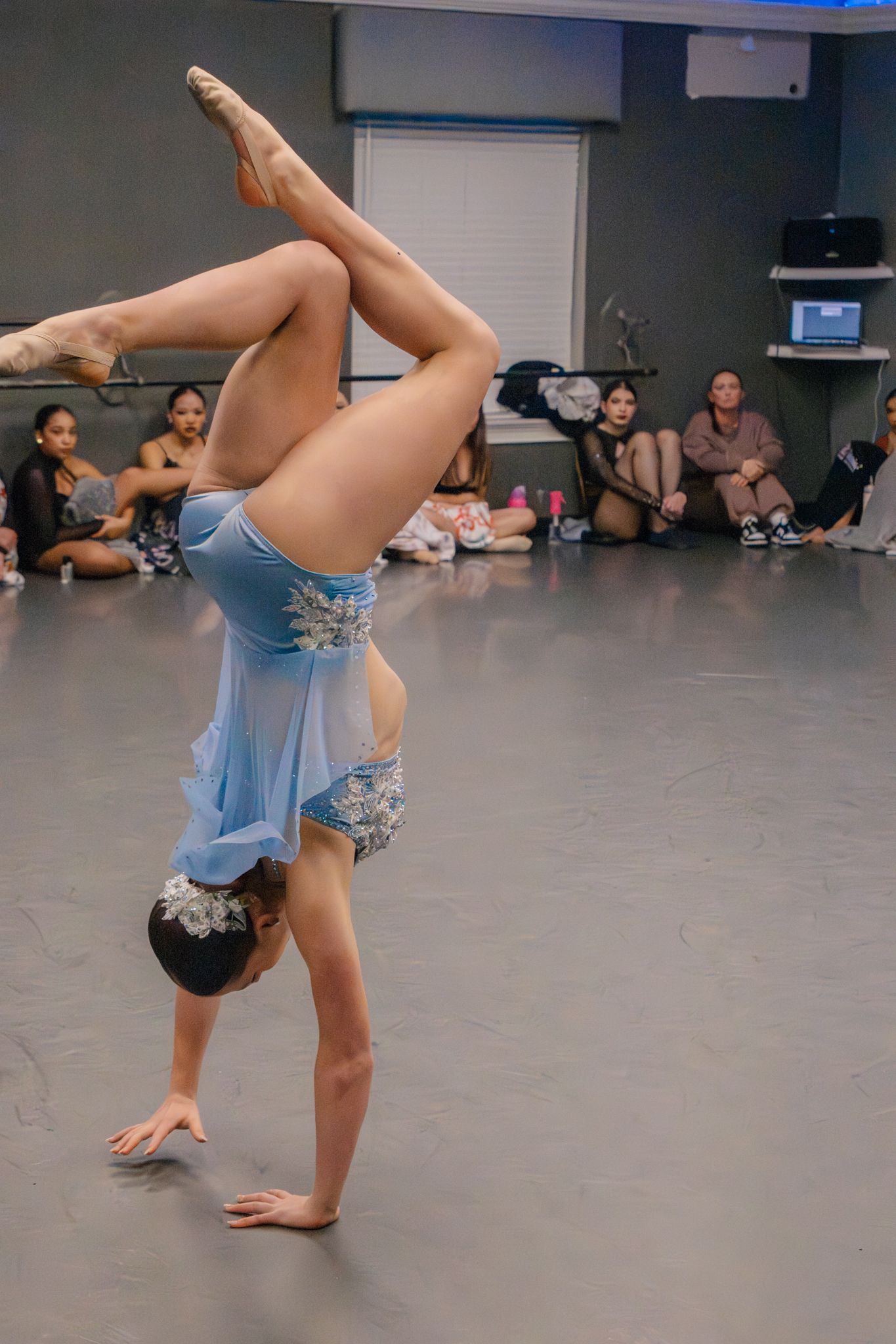 Image of Victoria's School of Dance dancers dancing at their dress rehearsal