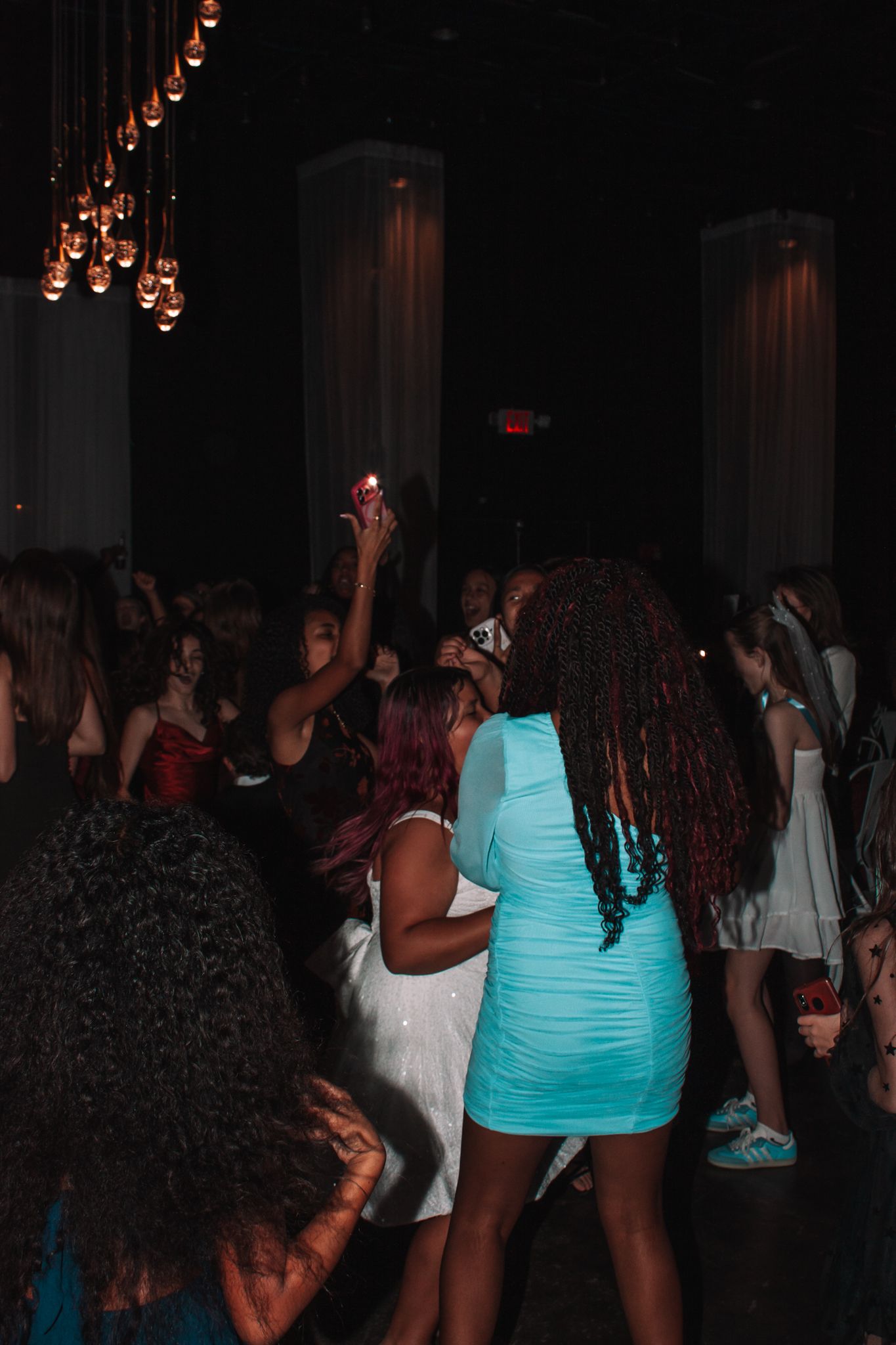 Image of Victoria's School of Dance dancers celebrating at their National Dance Honors Society induction ceremony