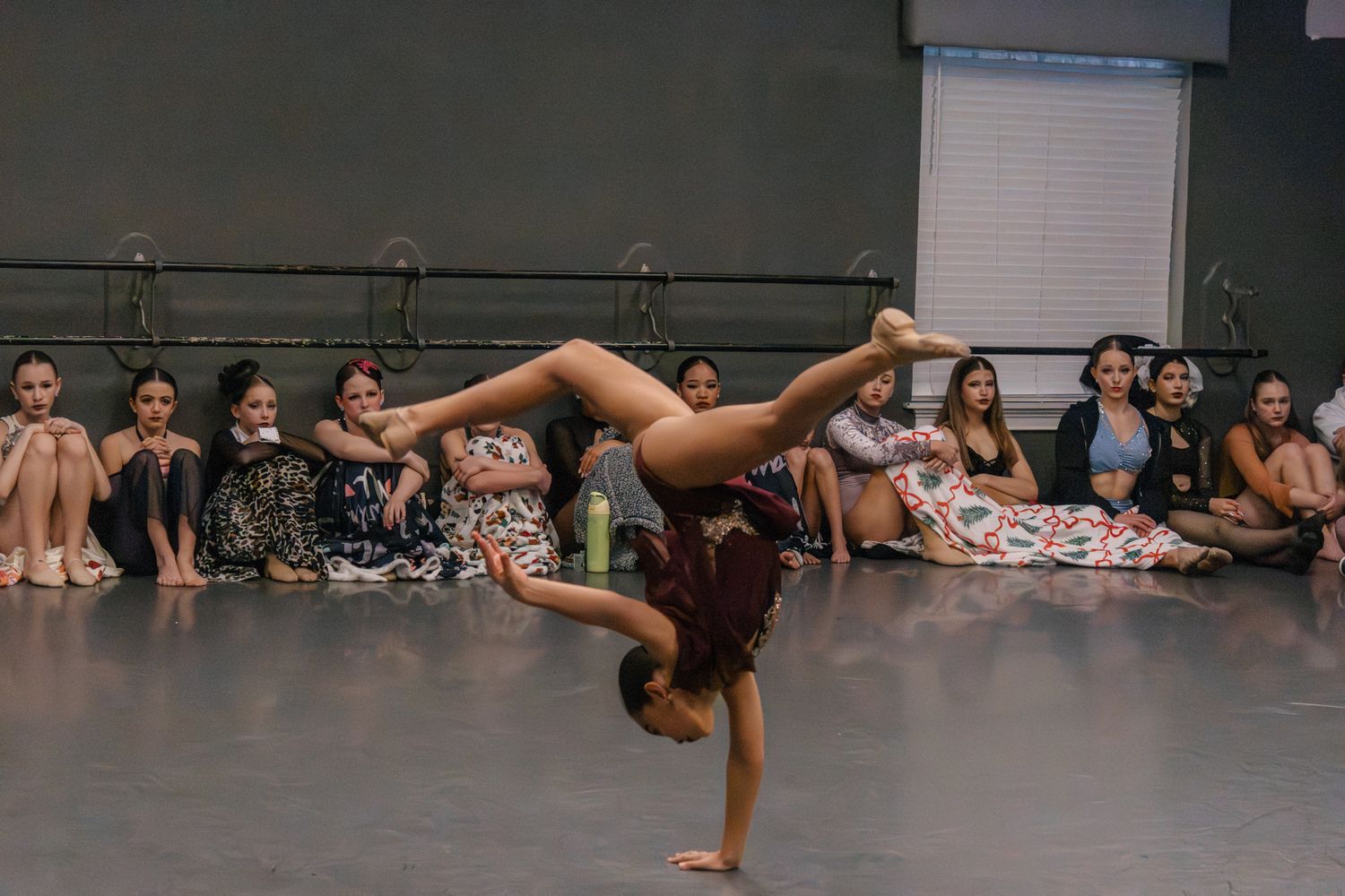 Image of Victoria's School of Dance dancers dancing at their dress rehearsal