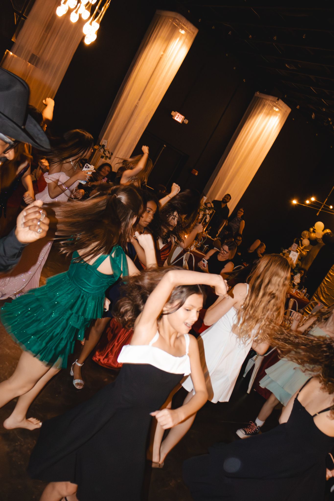 Image of Victoria's School of Dance dancers celebrating at their National Dance Honors Society induction ceremony