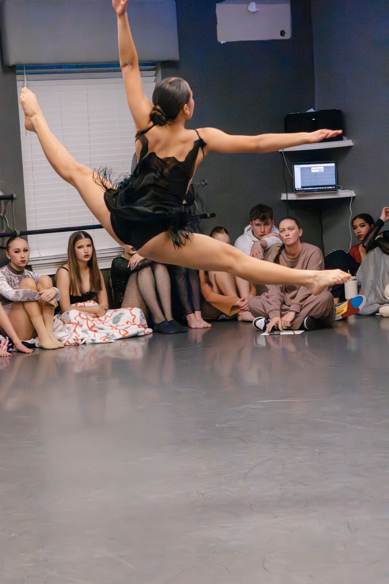 Image of Victoria's School of Dance dancers dancing at their dress rehearsal