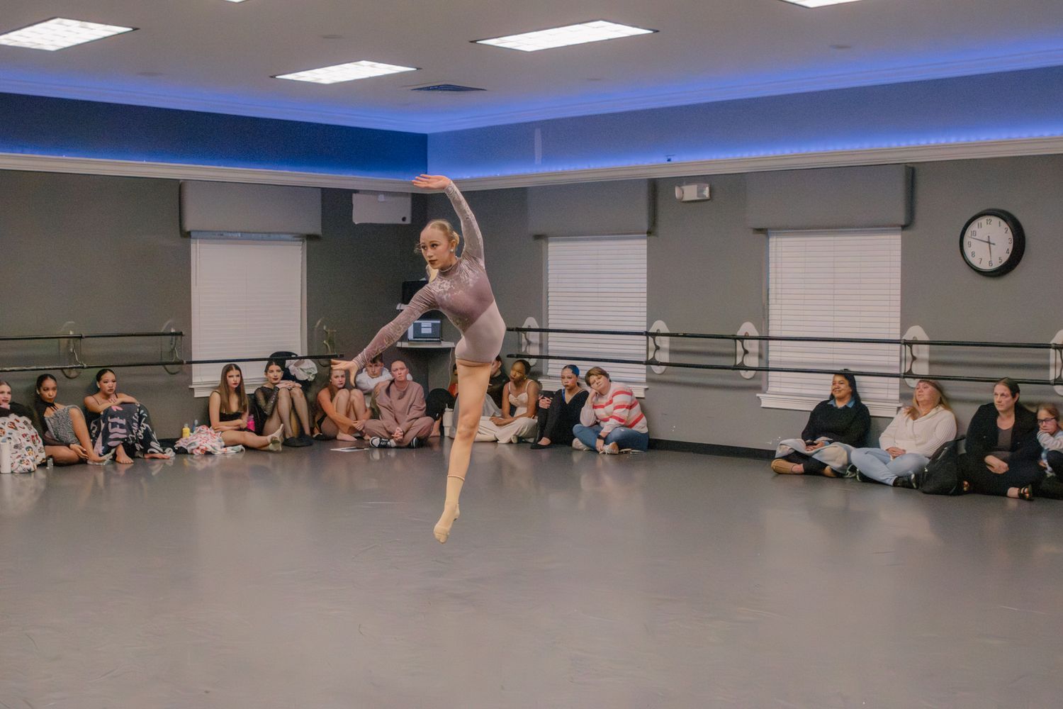 Image of Victoria's School of Dance dancers dancing at their dress rehearsal
