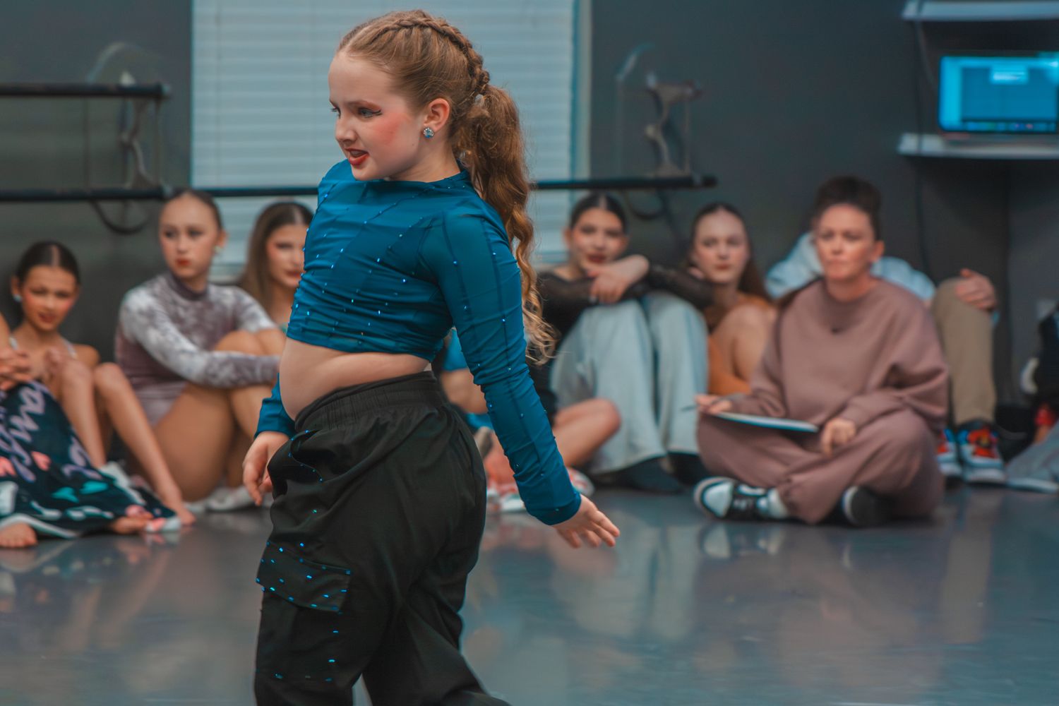 Image of Victoria's School of Dance dancers dancing at their dress rehearsal