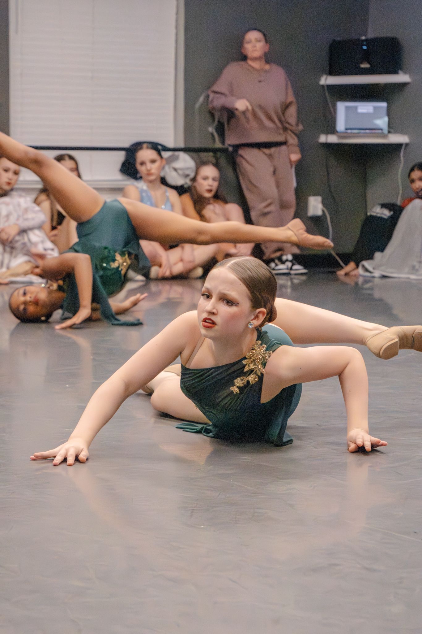 Image of Victoria's School of Dance dancers dancing at their dress rehearsal