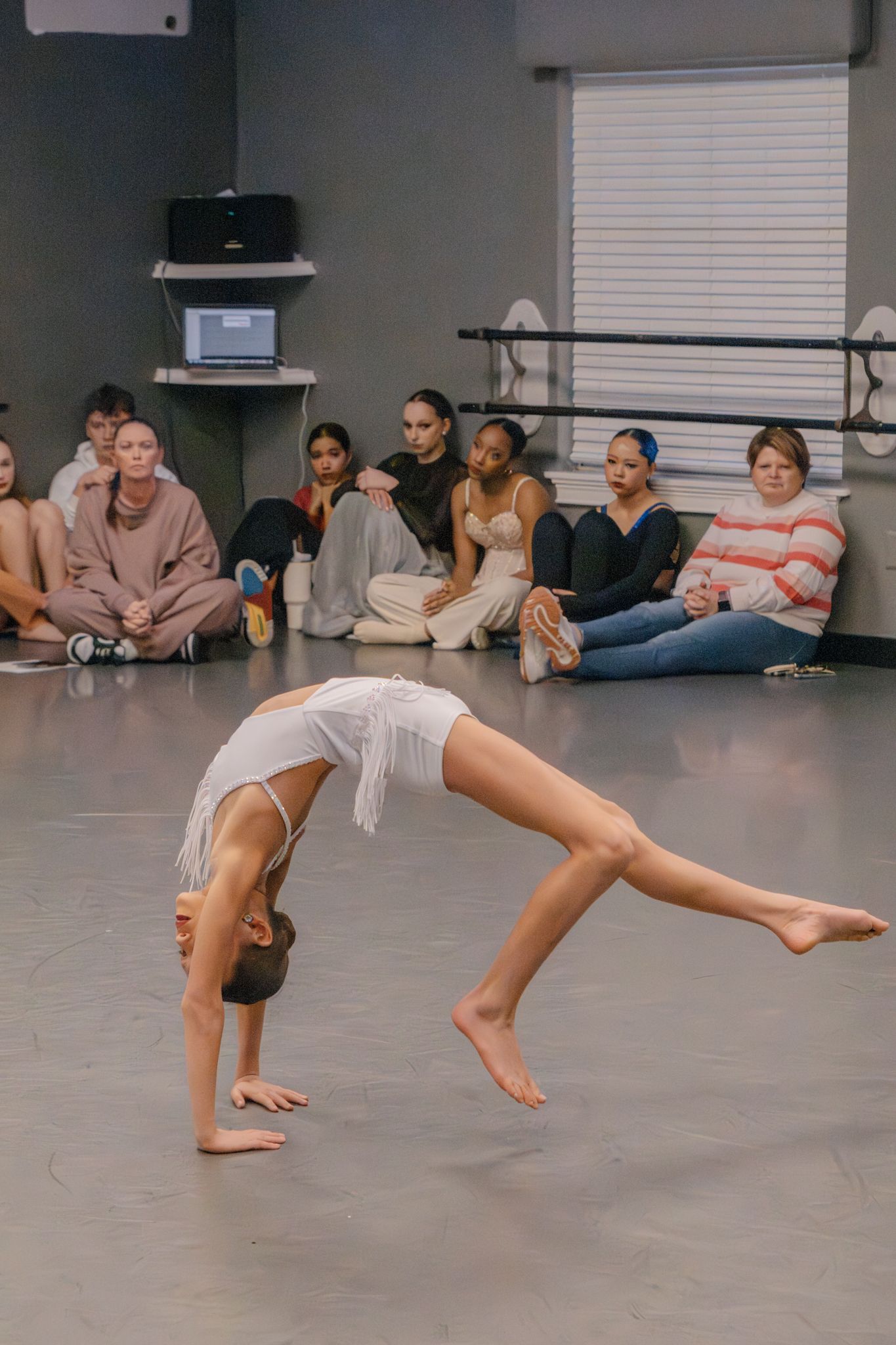 Image of Victoria's School of Dance dancers dancing at their dress rehearsal
